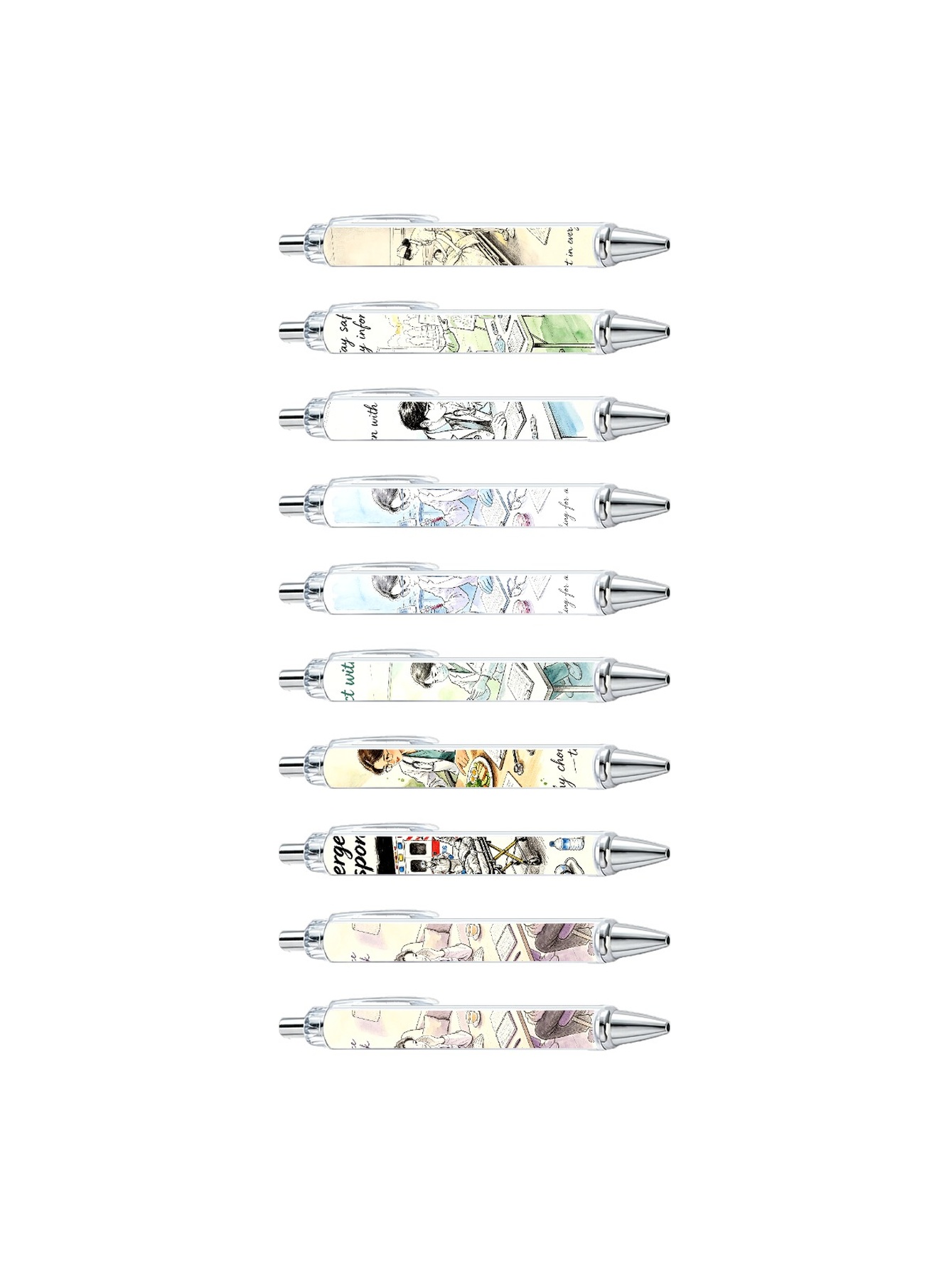 Medical Gel Pens, Healthcare Elements, Black Ink - 10-Pack