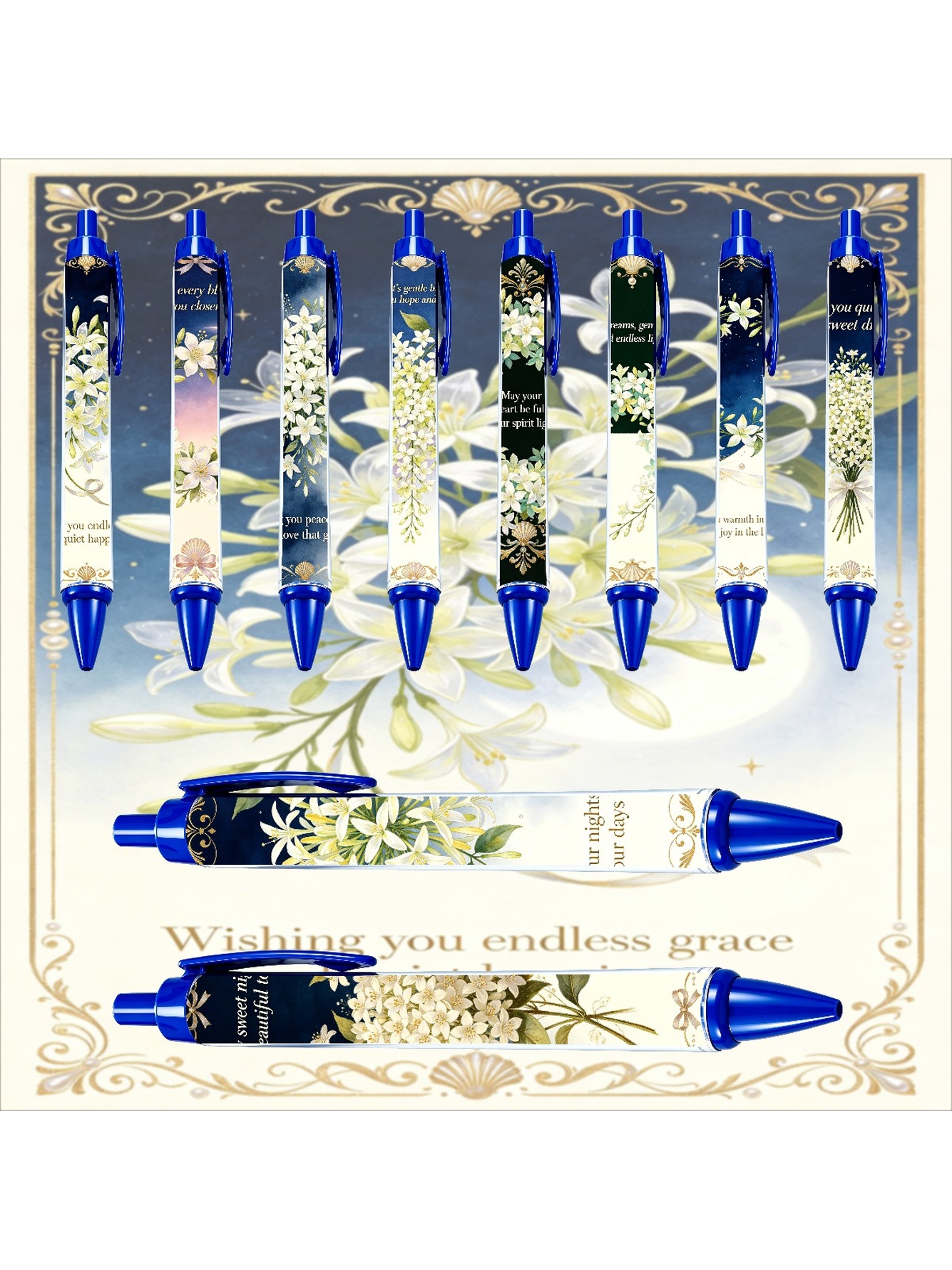 Multi Floral Gel Pens