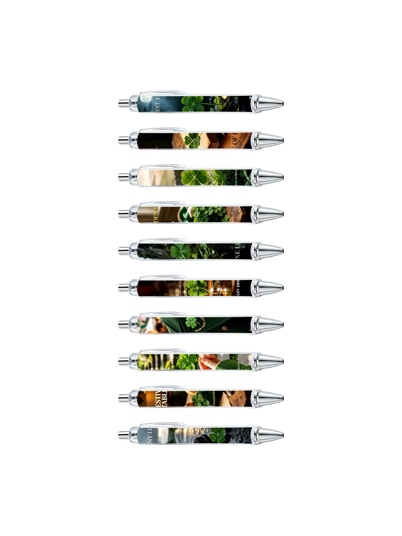Clover Lucky Gel Pens, Black Ink - 10-Pack