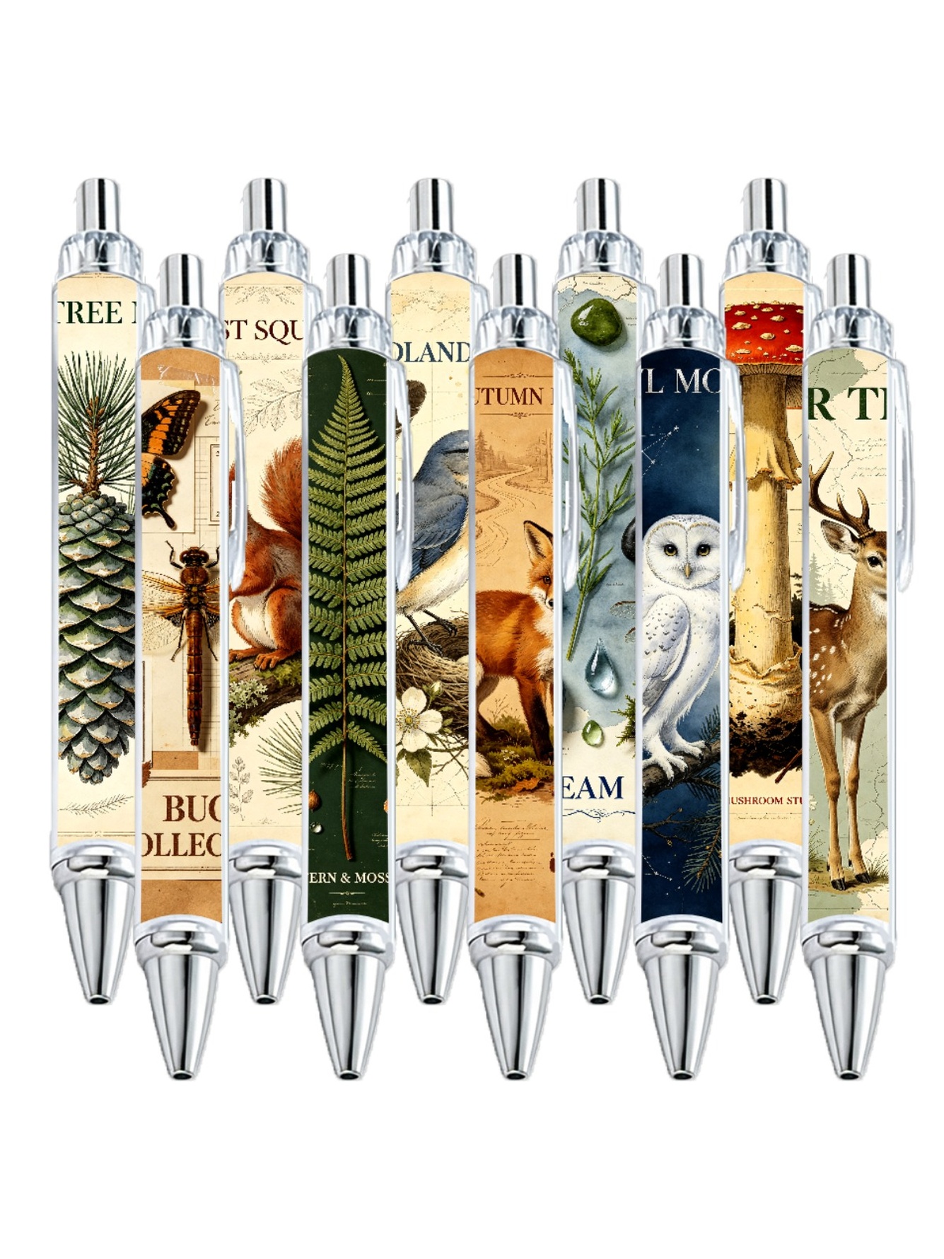 Nature Guide Gel Pens, Black Ink - 10-Pack