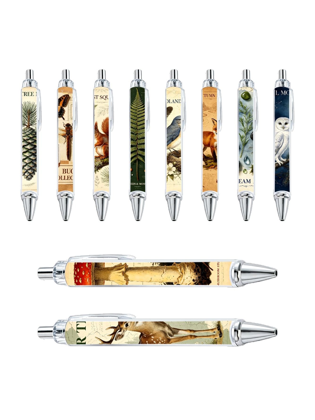 Nature Guide Gel Pens, Black Ink - 10-Pack