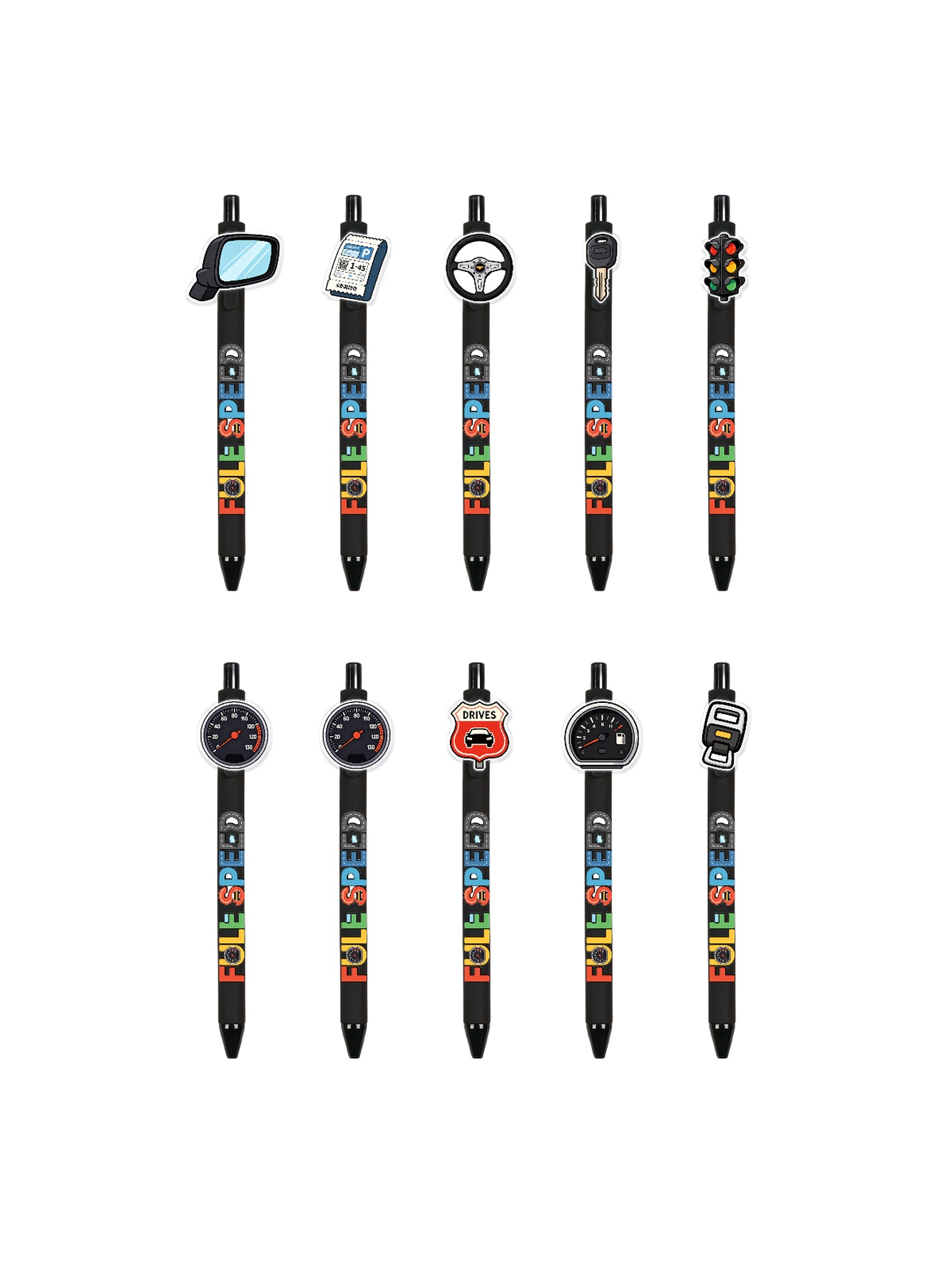 Driver Pens, Steering Wheel Car Business - 10-Pack