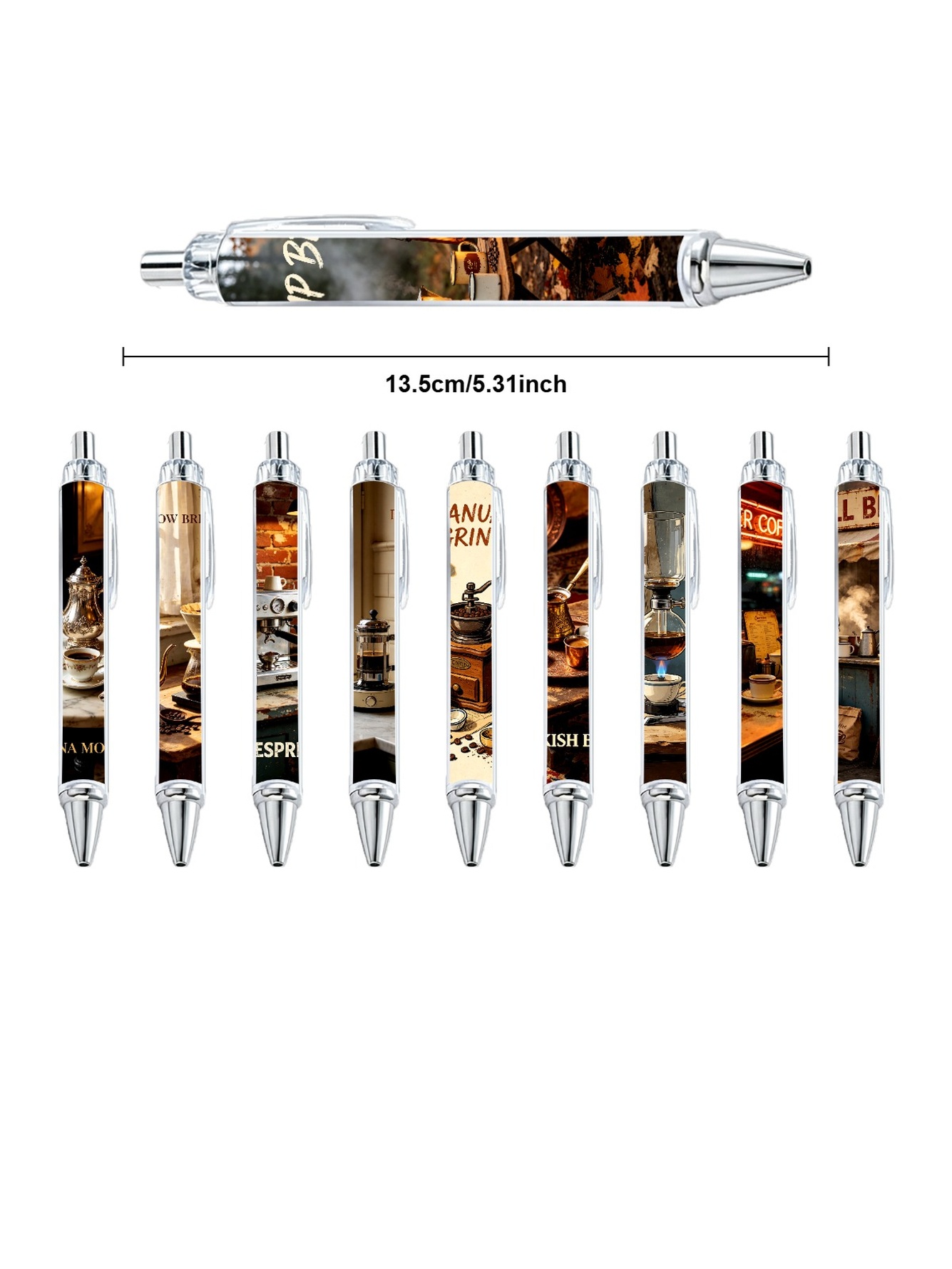 Artisanal Coffee Theme Gel Pens - 10-Pack