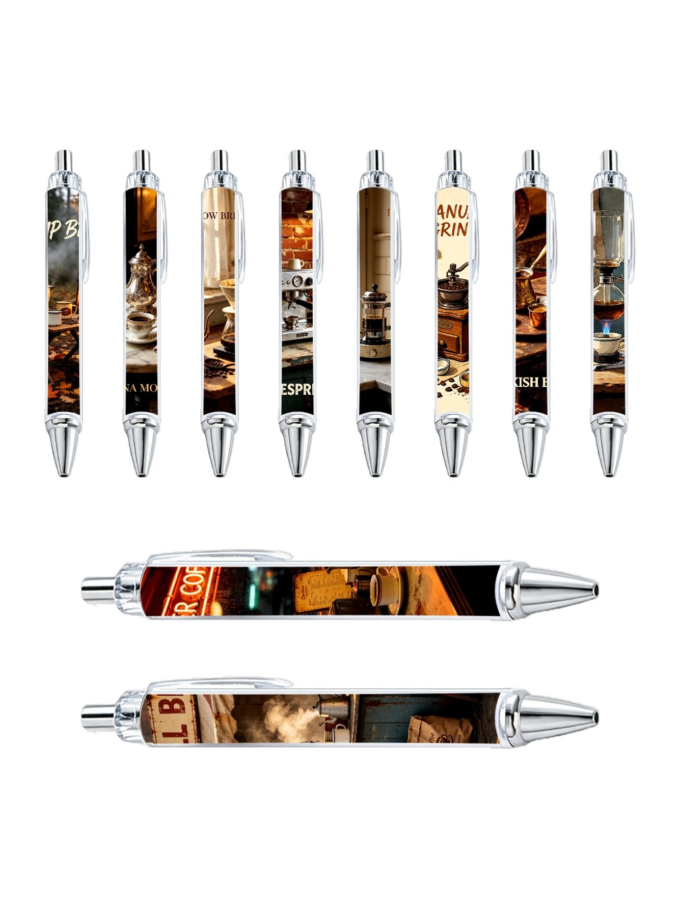 Artisanal Coffee Theme Gel Pens - 10-Pack