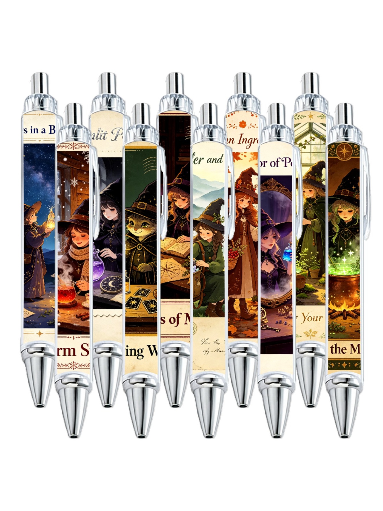 Witch Potion Gel Pens, Bottle Pattern - 10-Pack