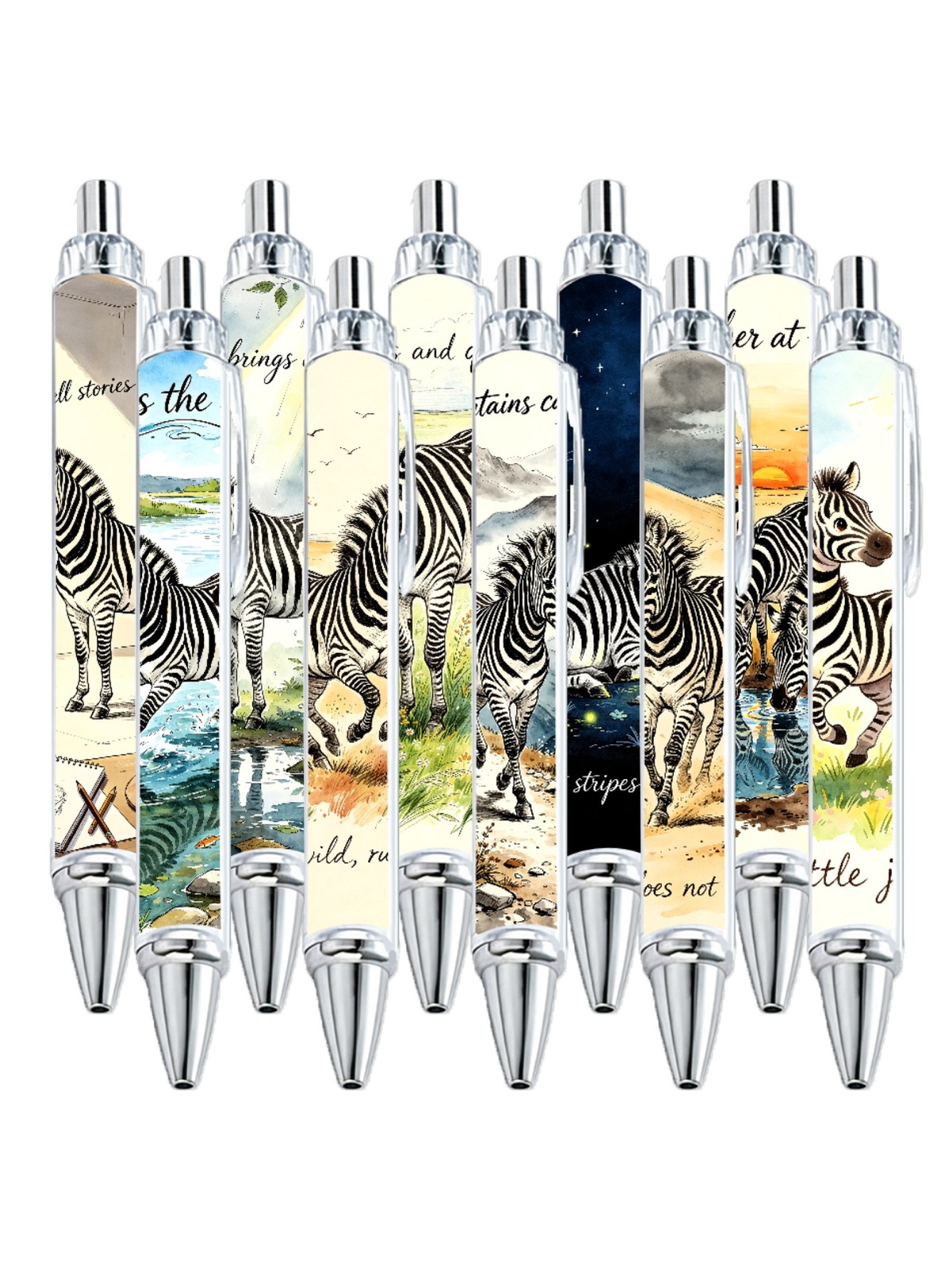 Zebra Gel Pens, Zebra Stripes, Black Ink - 10-Pack