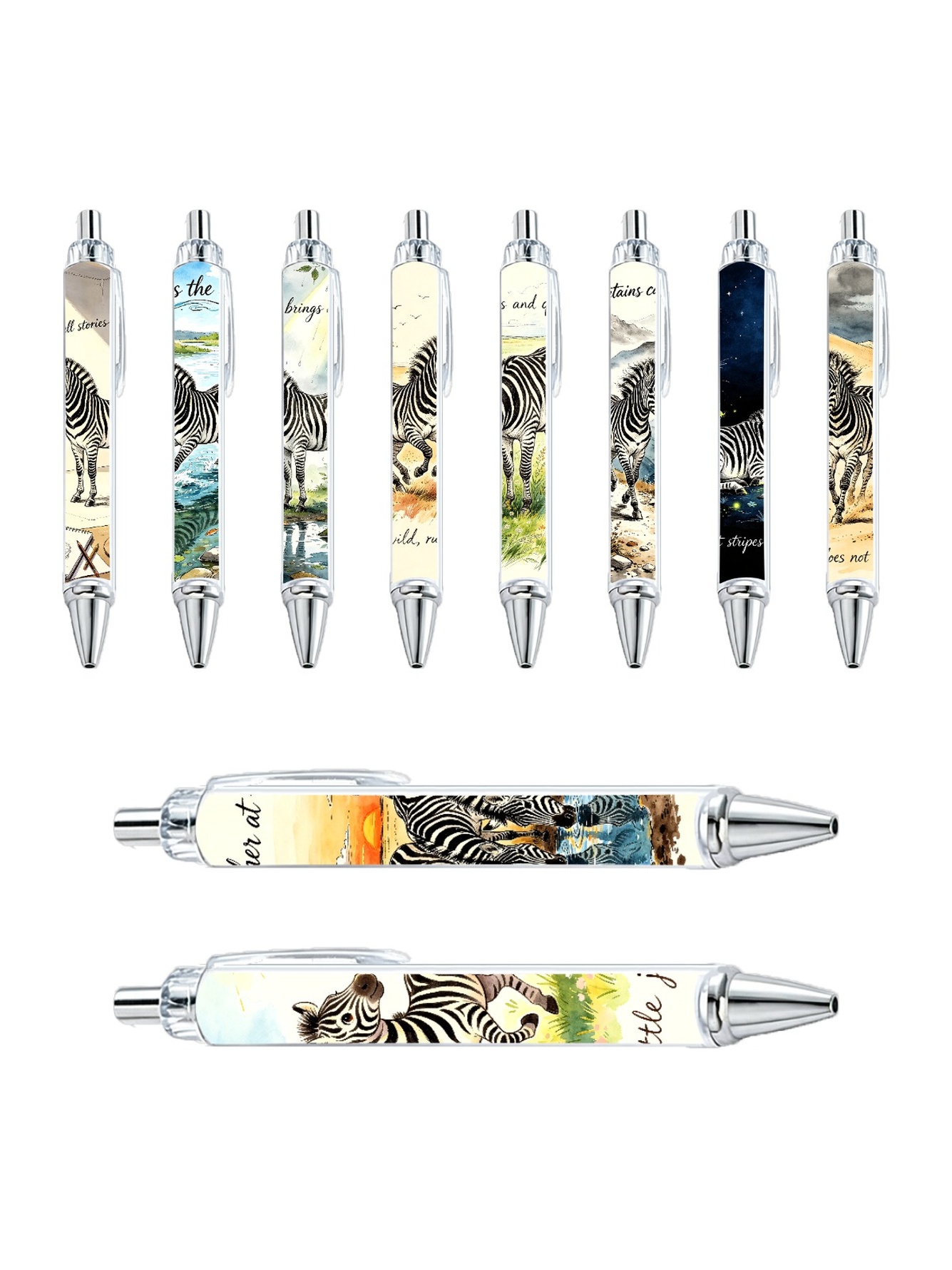 Zebra Gel Pens, Zebra Stripes, Black Ink - 10-Pack