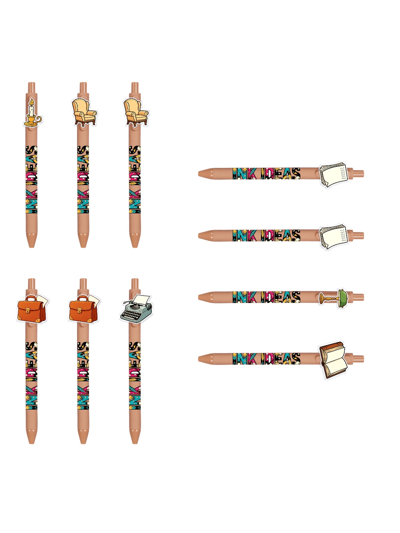 10PCS Writer Pens Quill Book Culture Office