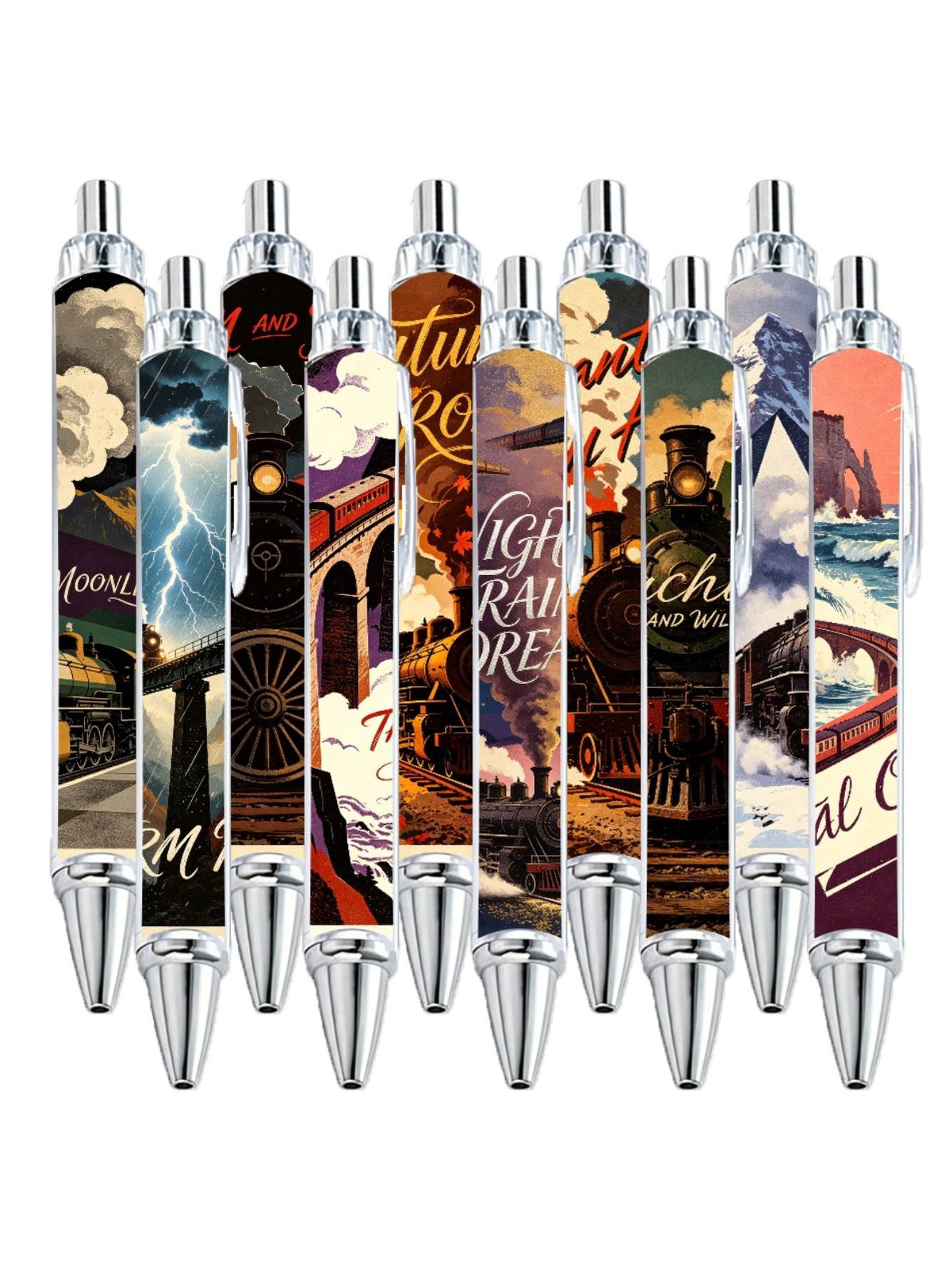 Multi Graphic Print Ballpoint Pens