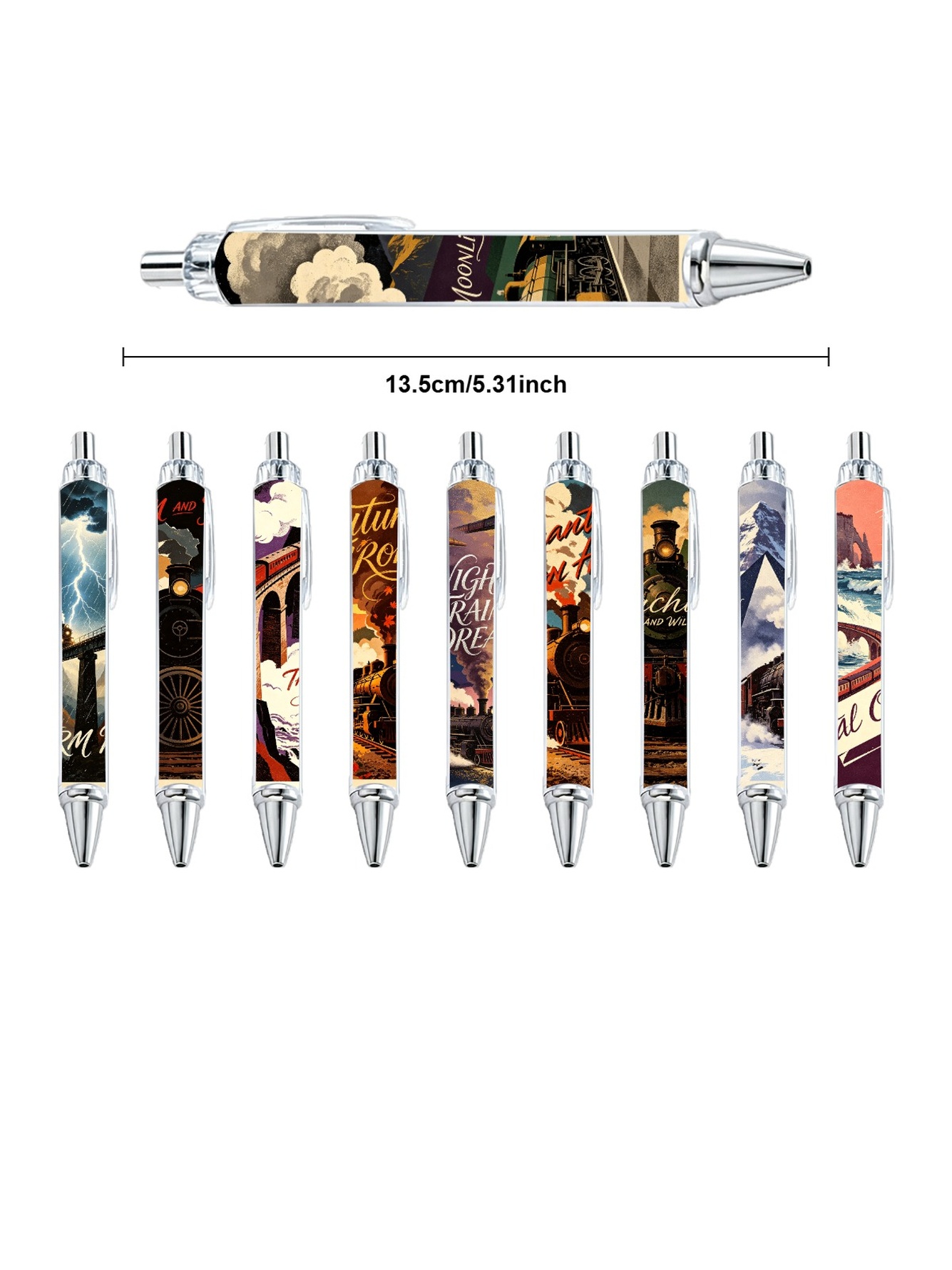 Multi Graphic Print Ballpoint Pens