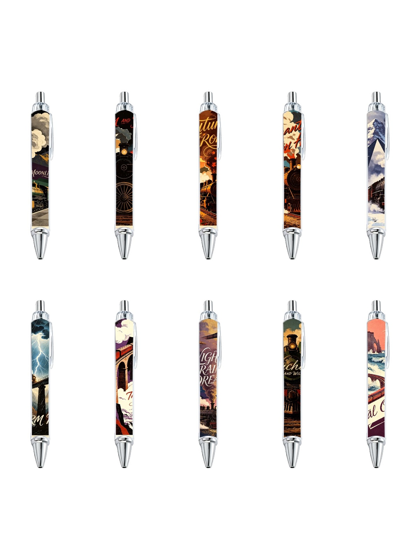 Multi Graphic Print Ballpoint Pens