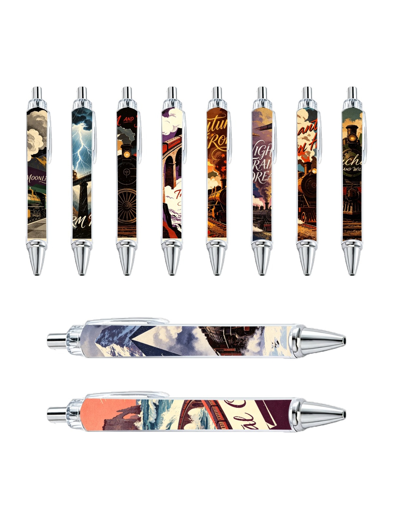 Multi Graphic Print Ballpoint Pens