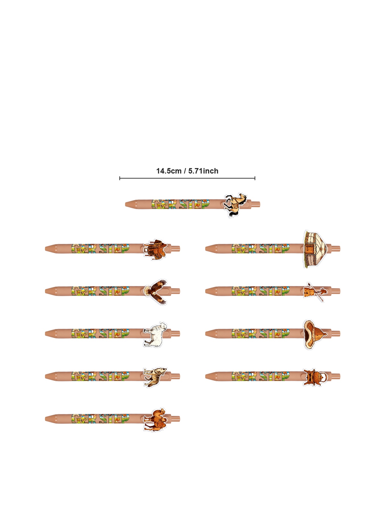 10PCS Mongolian Grassland Pen Black Ink Asian Nature Gift