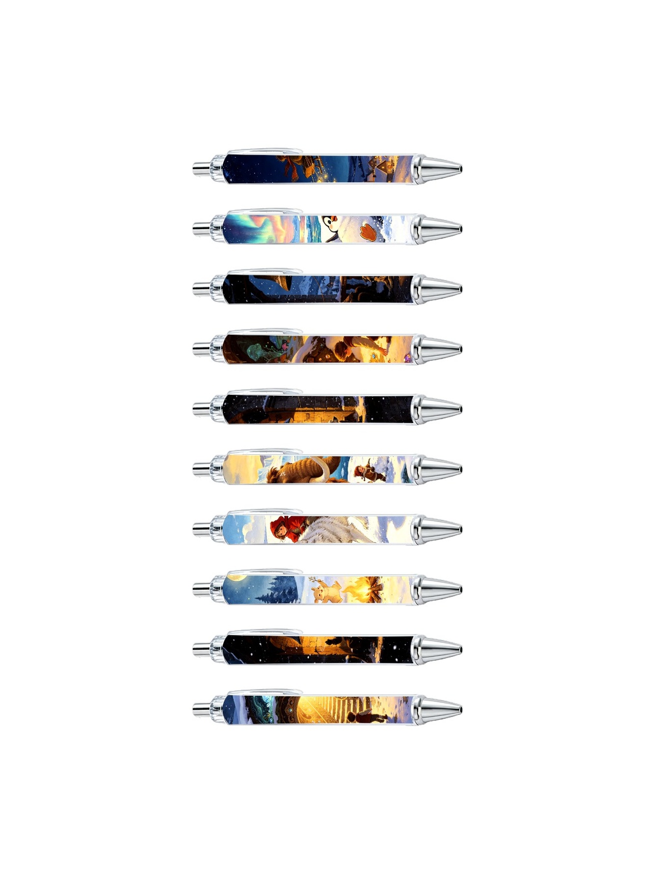 Winter Pens, Aurora Penguin - 10-Pack