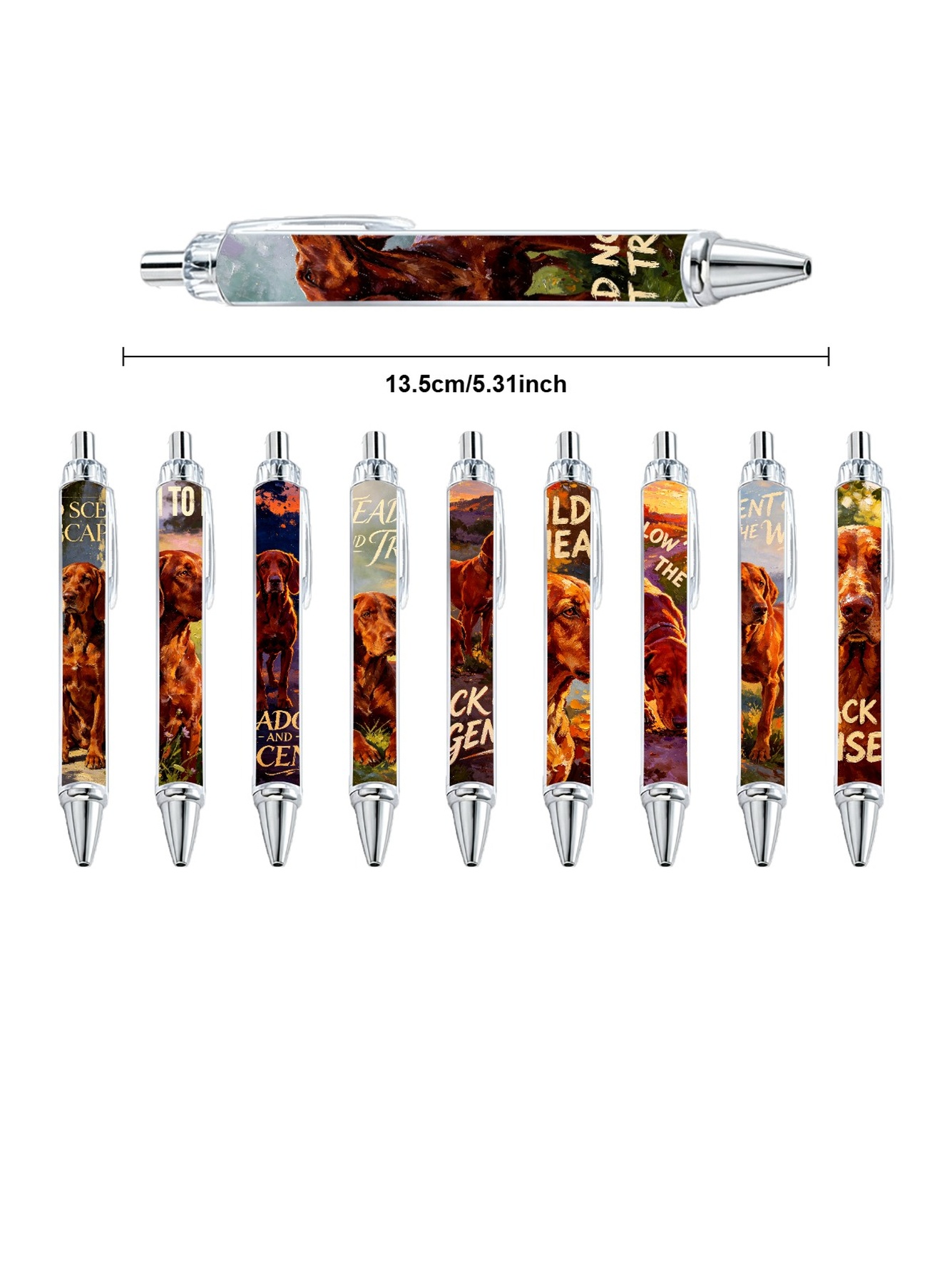 Hound Track Ballpoint Pens - 10-Pack