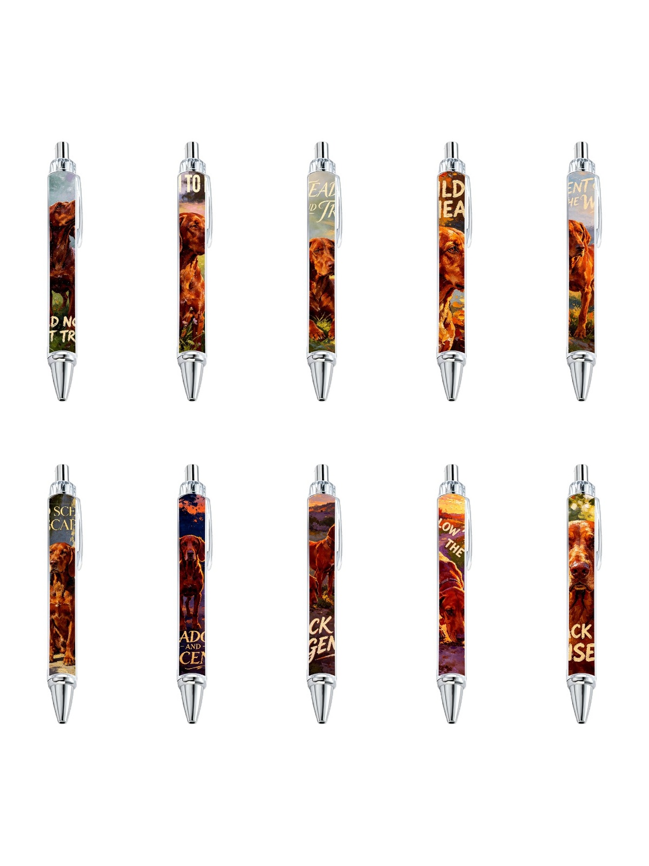 Hound Track Ballpoint Pens - 10-Pack