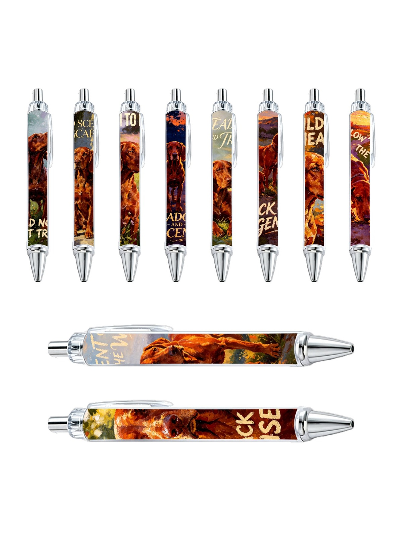 Hound Track Ballpoint Pens - 10-Pack
