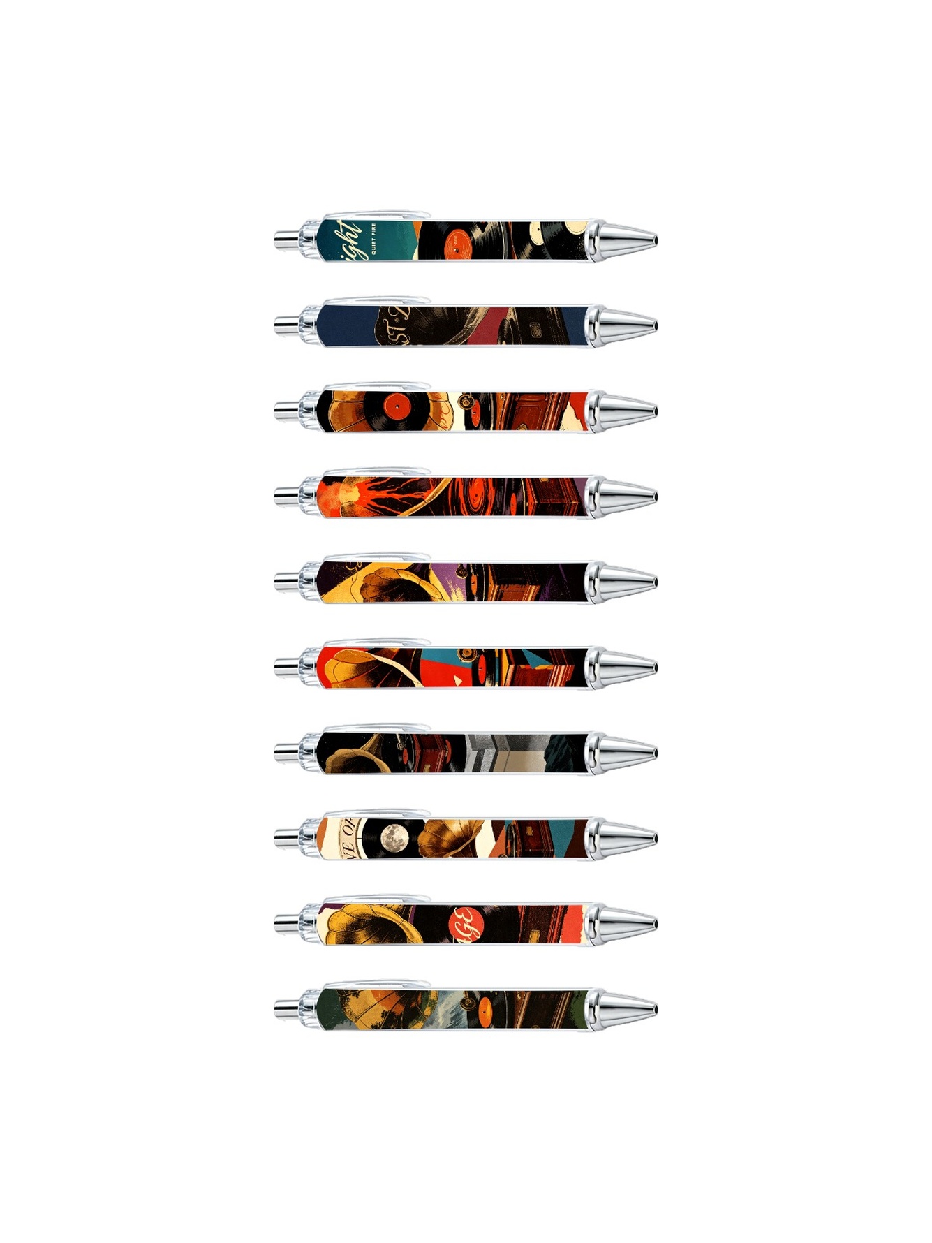 Gramophone Vinyl Ballpoint Pens - 10-Pack