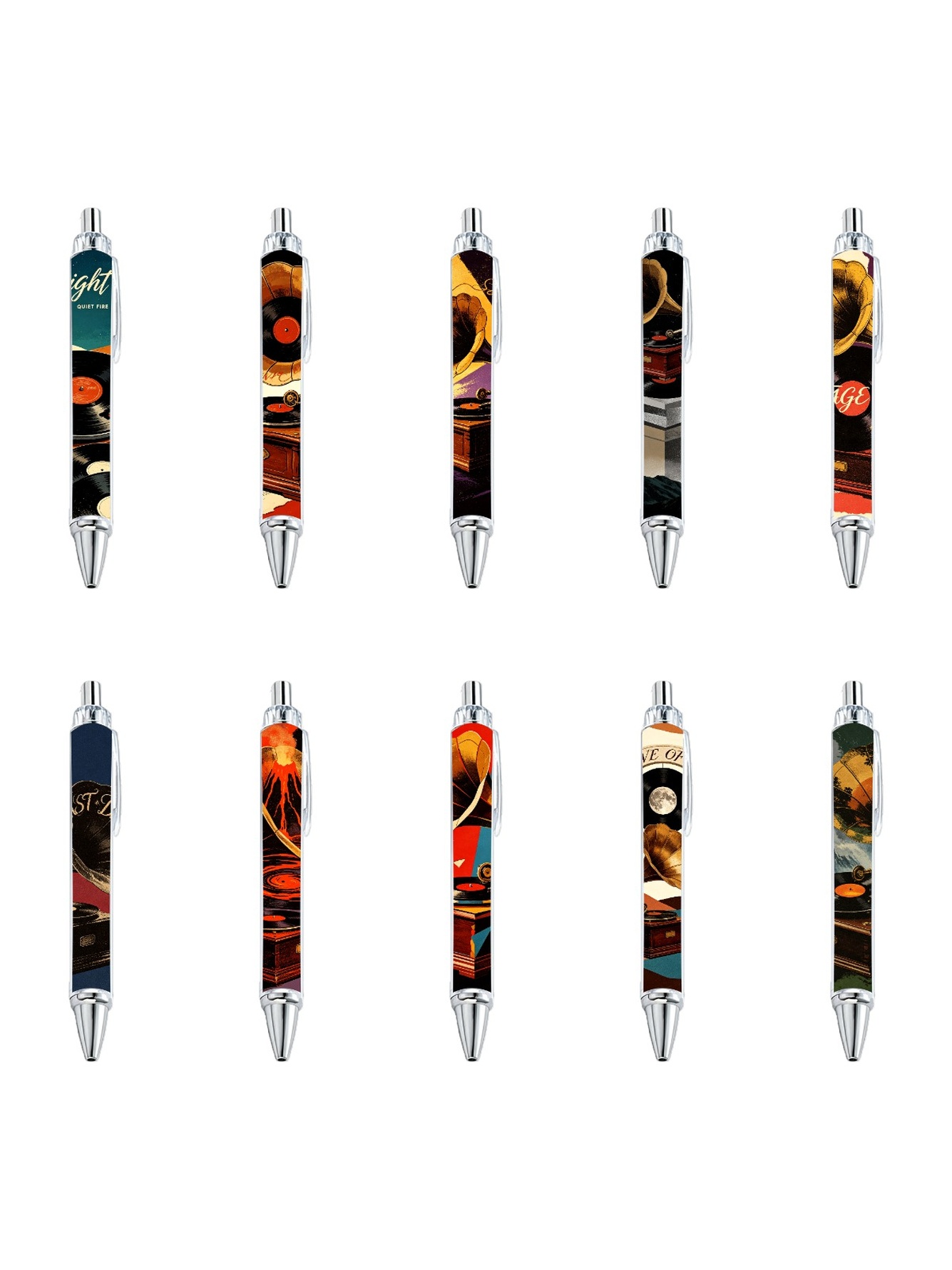 Gramophone Vinyl Ballpoint Pens - 10-Pack