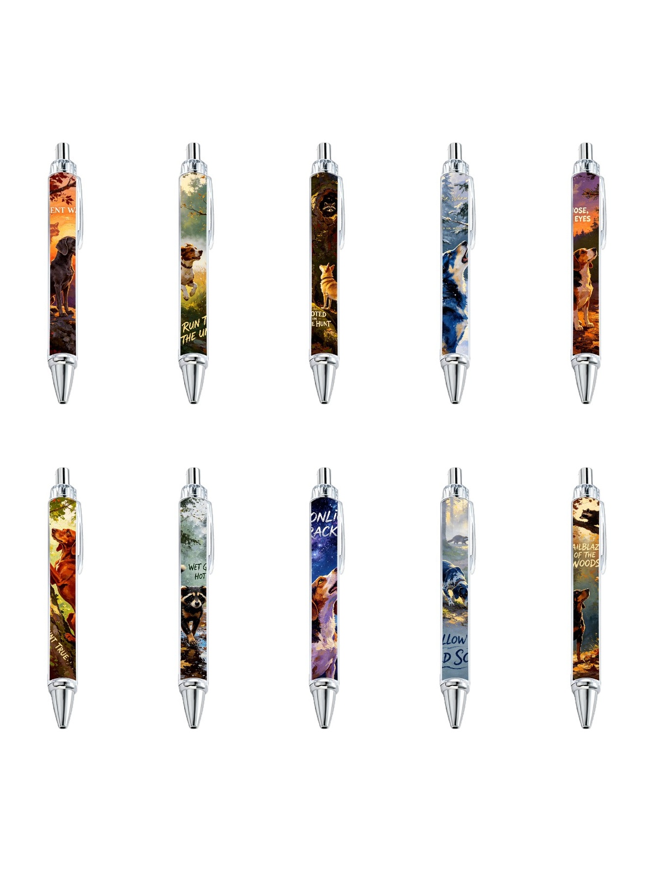 Multi Animal Print Ballpoint Pens