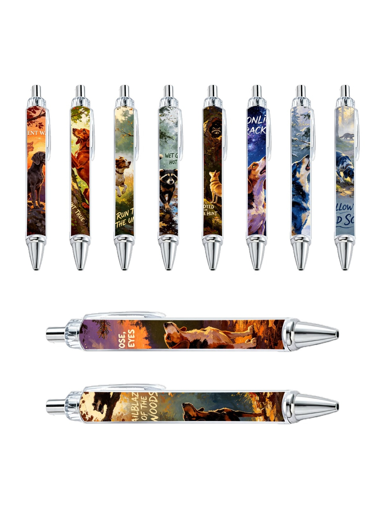 Multi Animal Print Ballpoint Pens