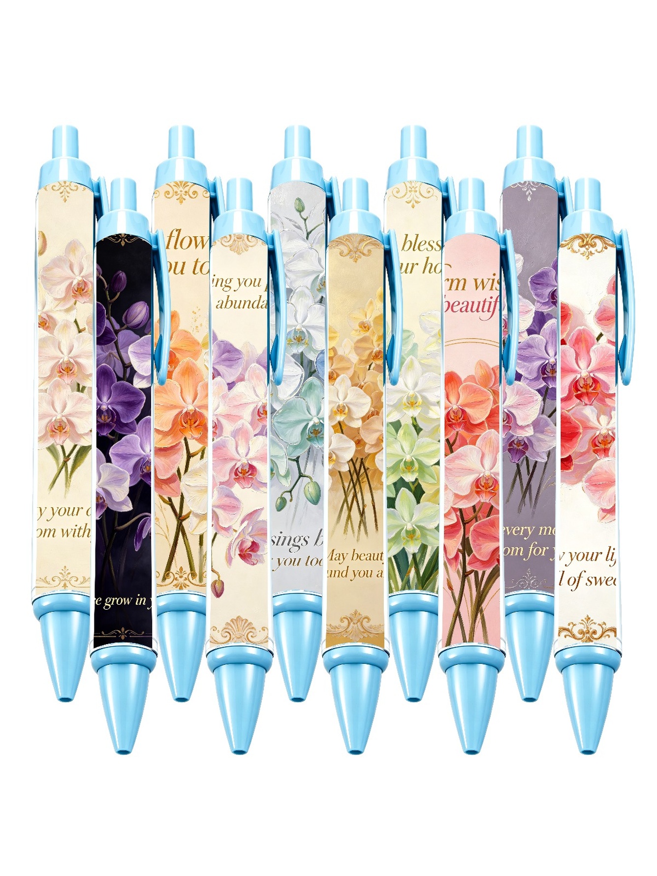 Daisy Retractable Pen, Yellow Joyful Days - 10-Pack