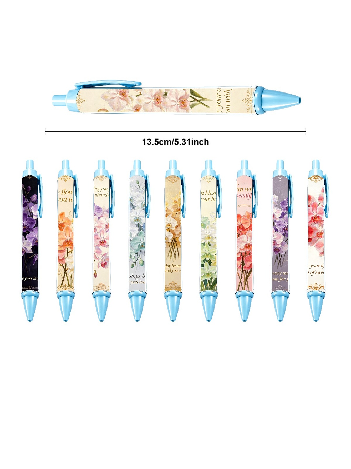 Daisy Retractable Pen, Yellow Joyful Days - 10-Pack
