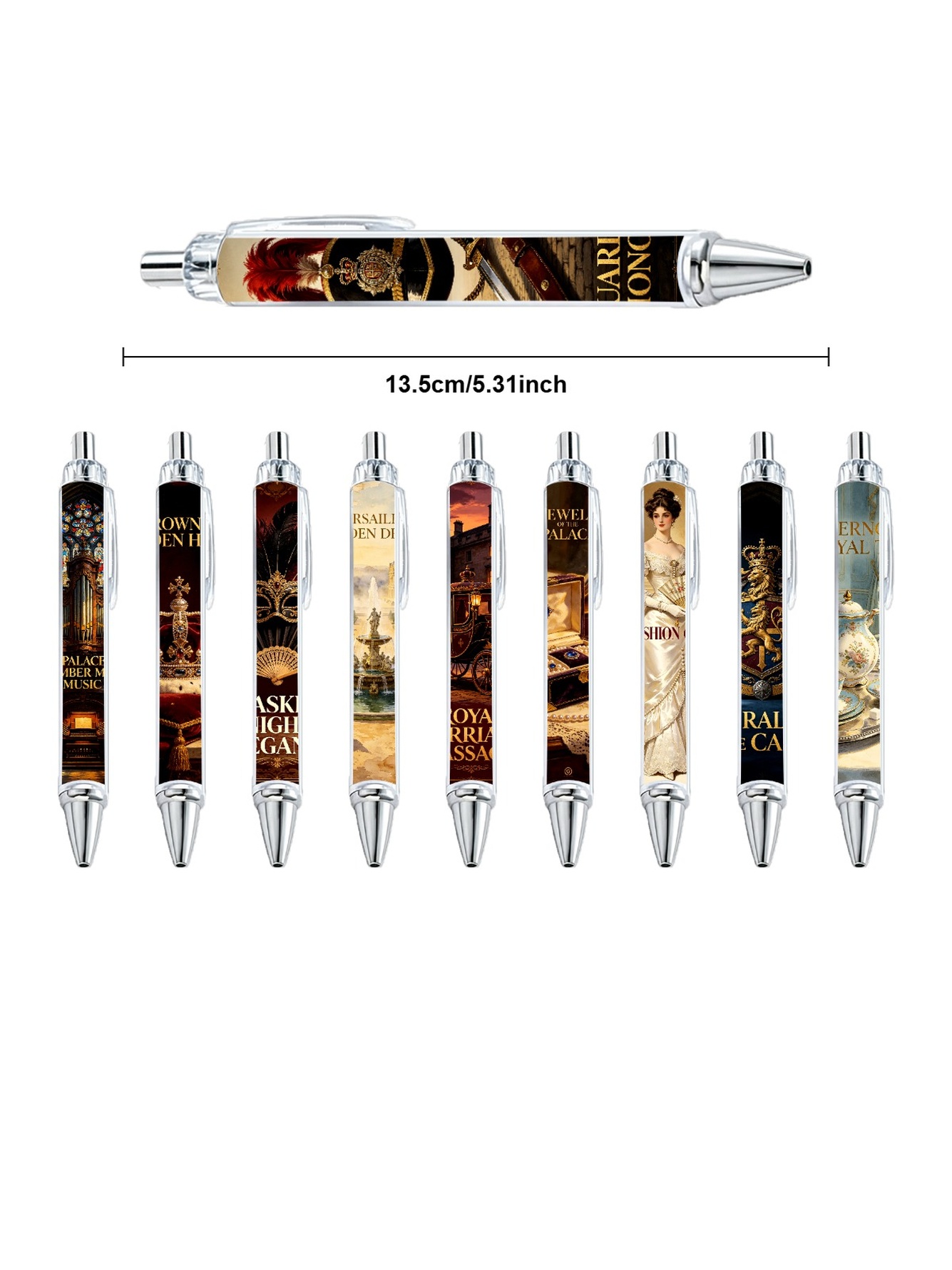 Palace Style Gel Pens Black Ink - 10-Pack