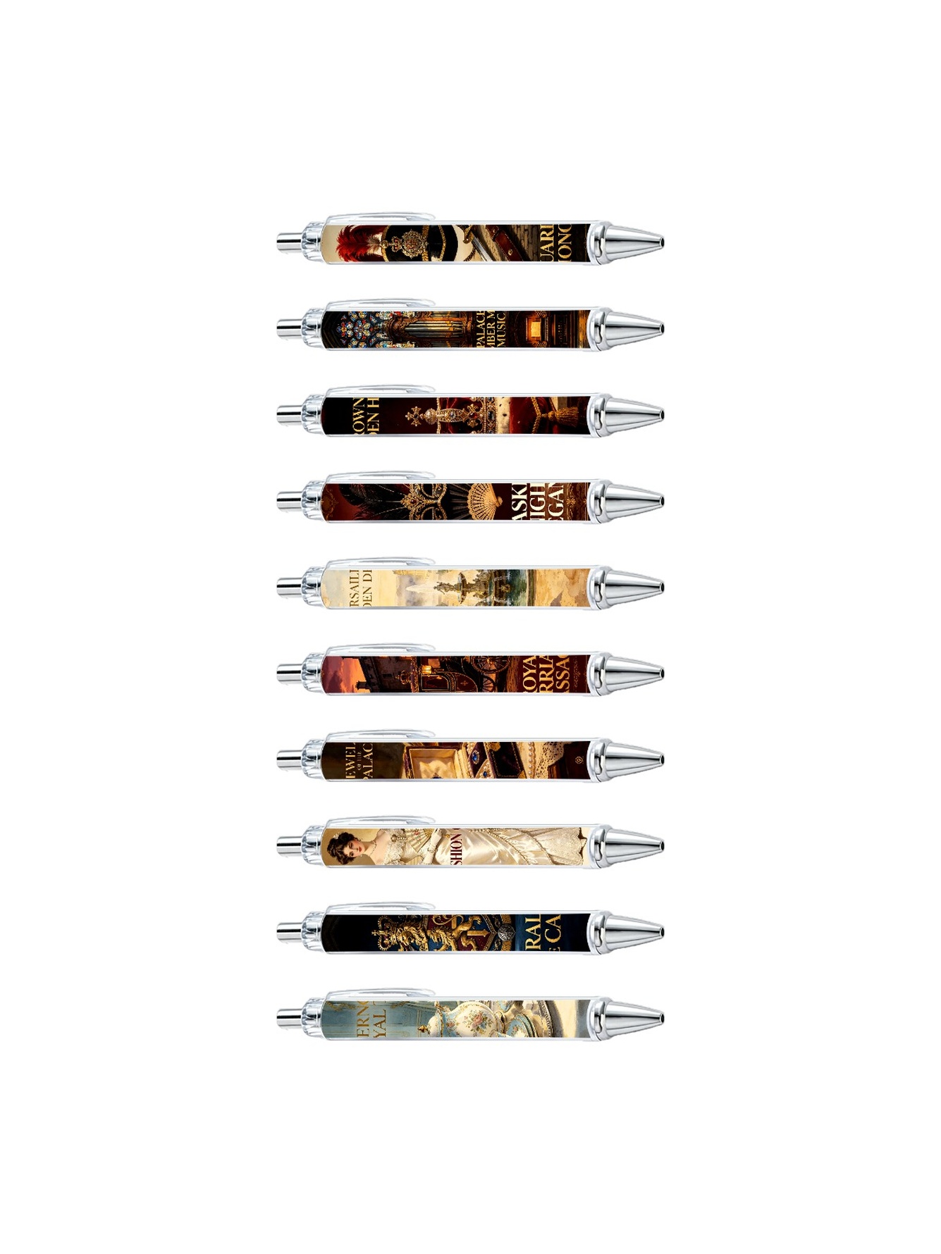 Palace Style Gel Pens Black Ink - 10-Pack