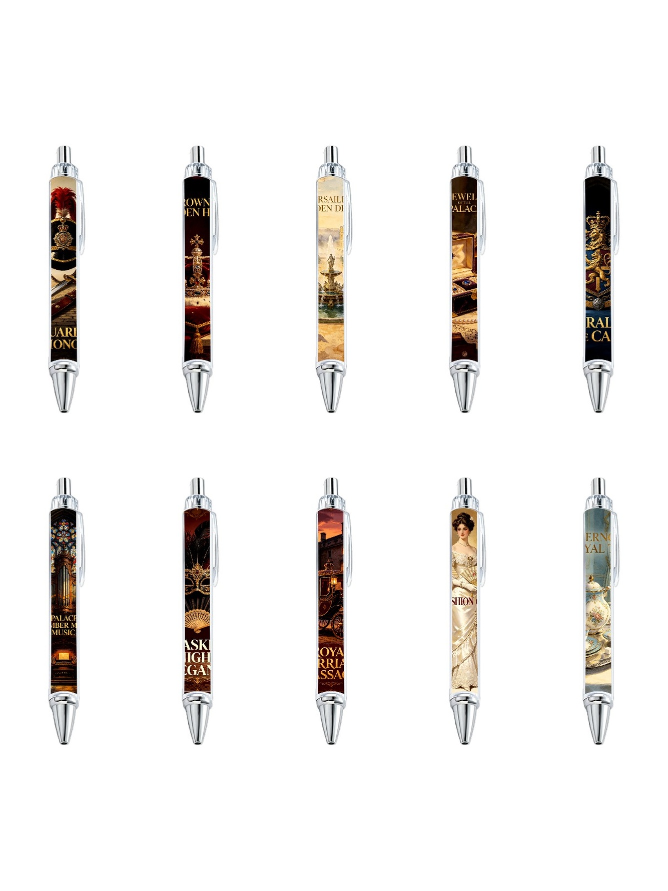 Palace Style Gel Pens Black Ink - 10-Pack
