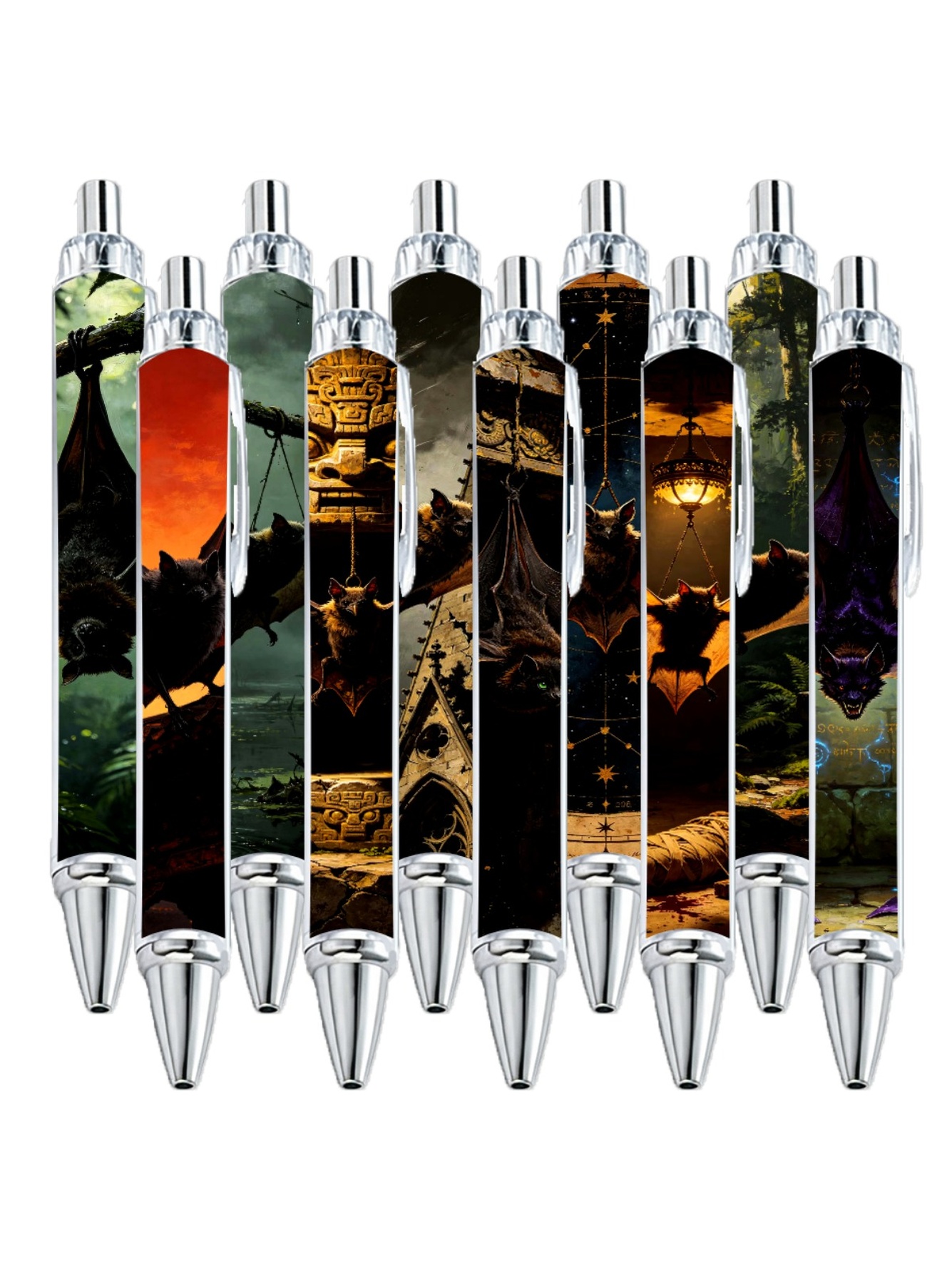 Bat Theme Pens - 10-Pack