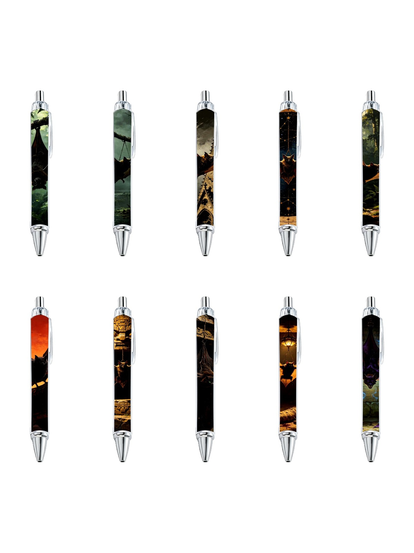 Bat Theme Pens - 10-Pack