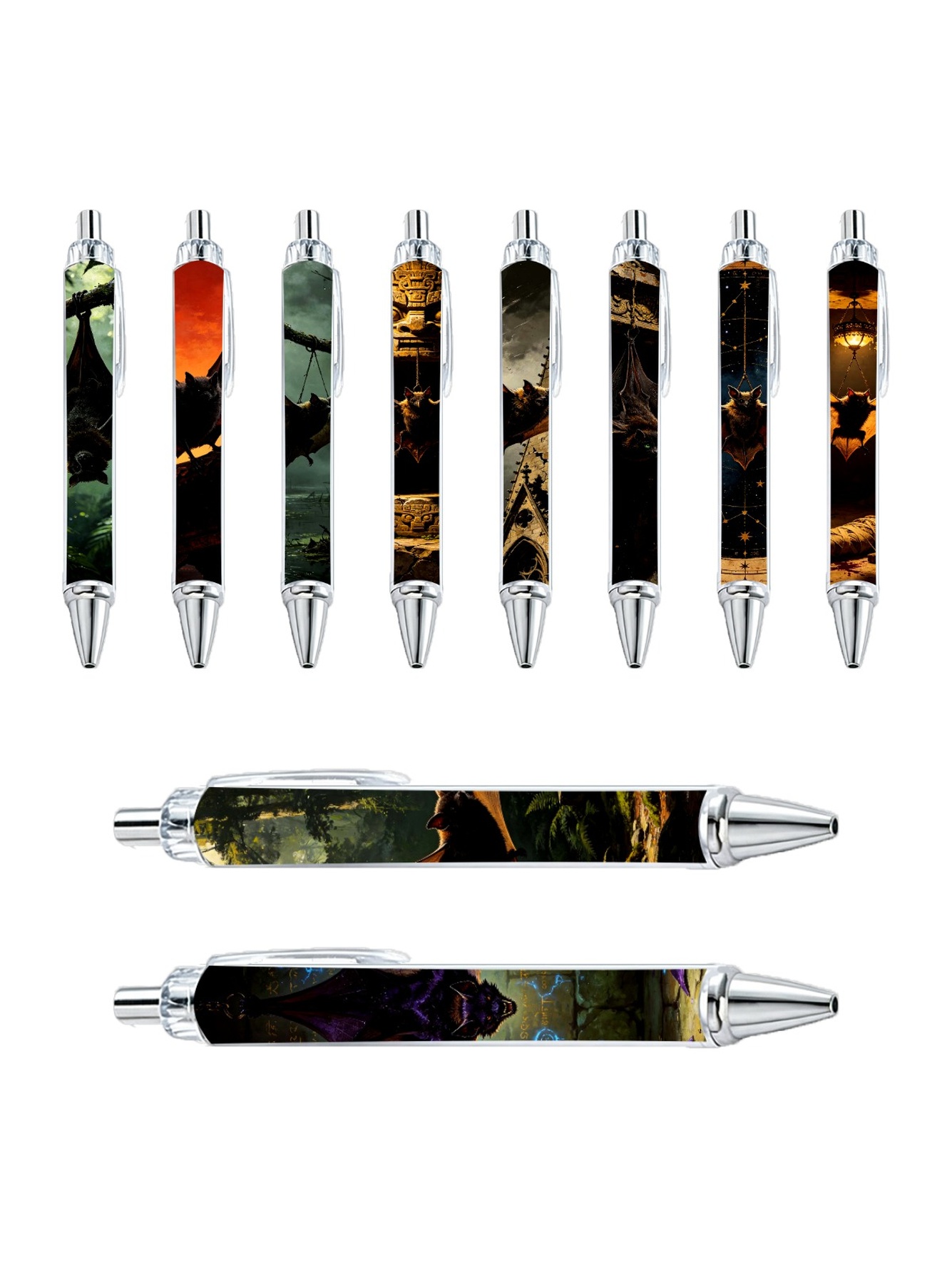 Bat Theme Pens - 10-Pack