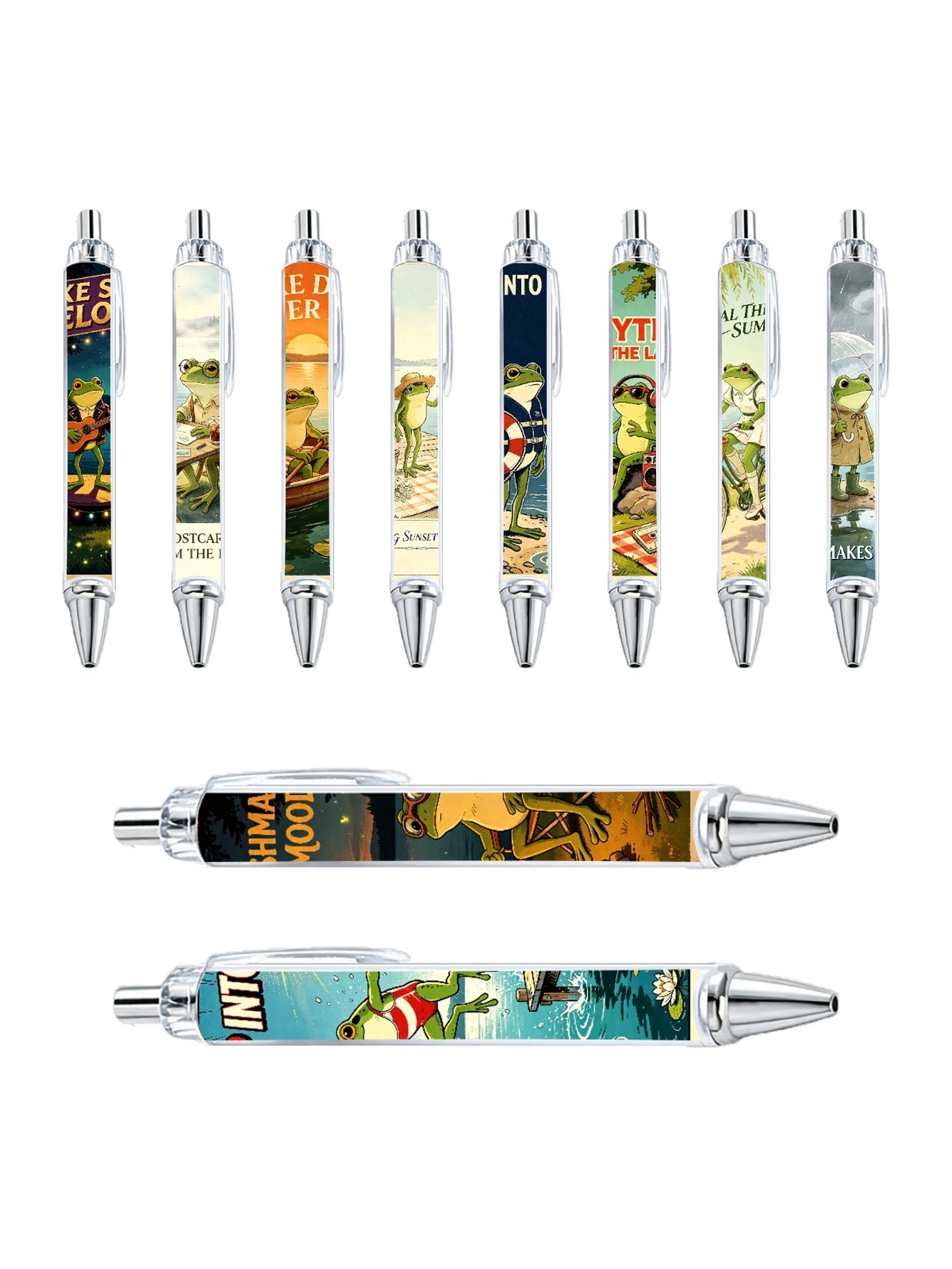 Frog Pond Gel Pens Black Ink - 10-Pack