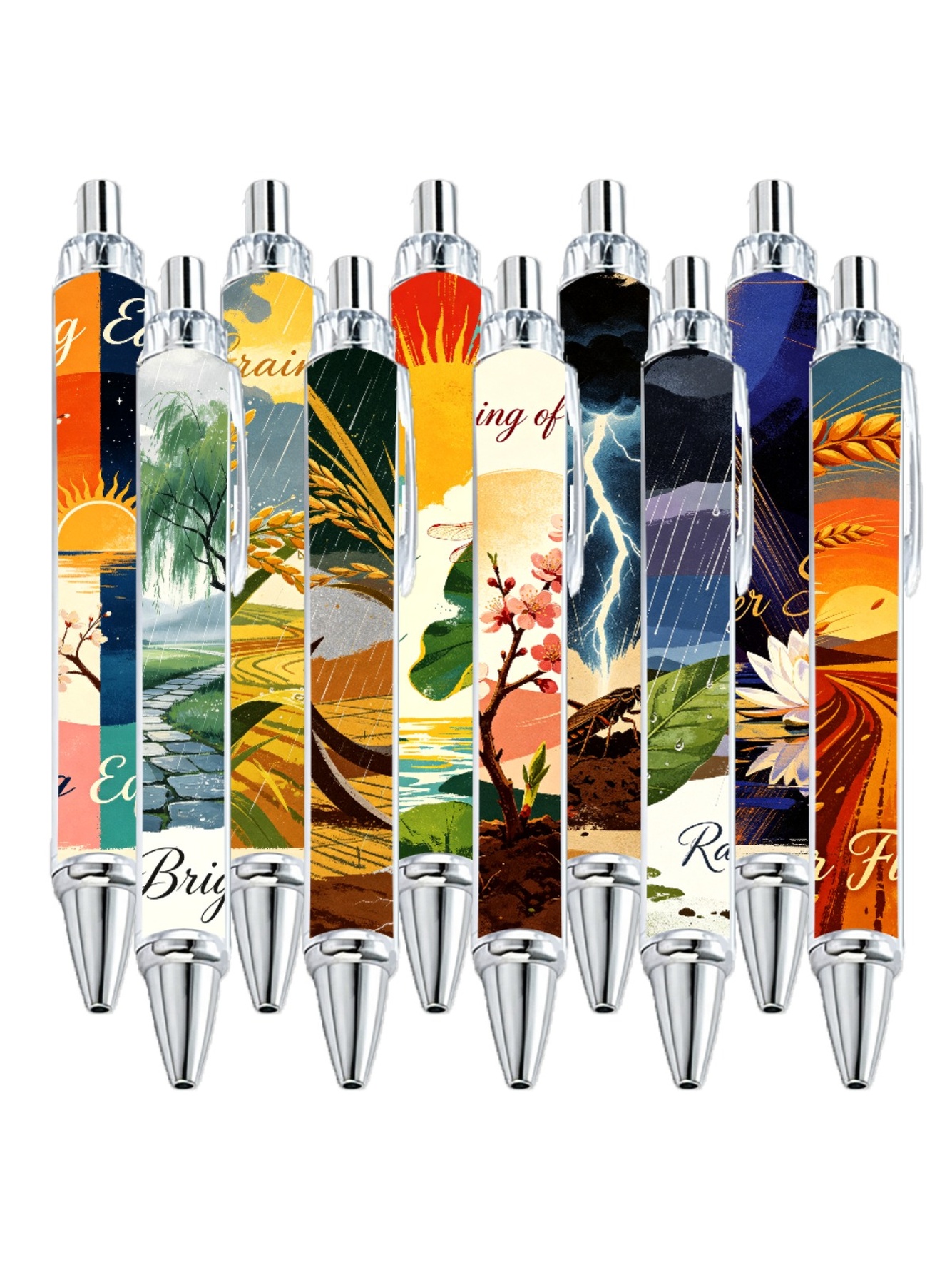 Chinese Solar Terms Ballpoint Pens - 10-Pack