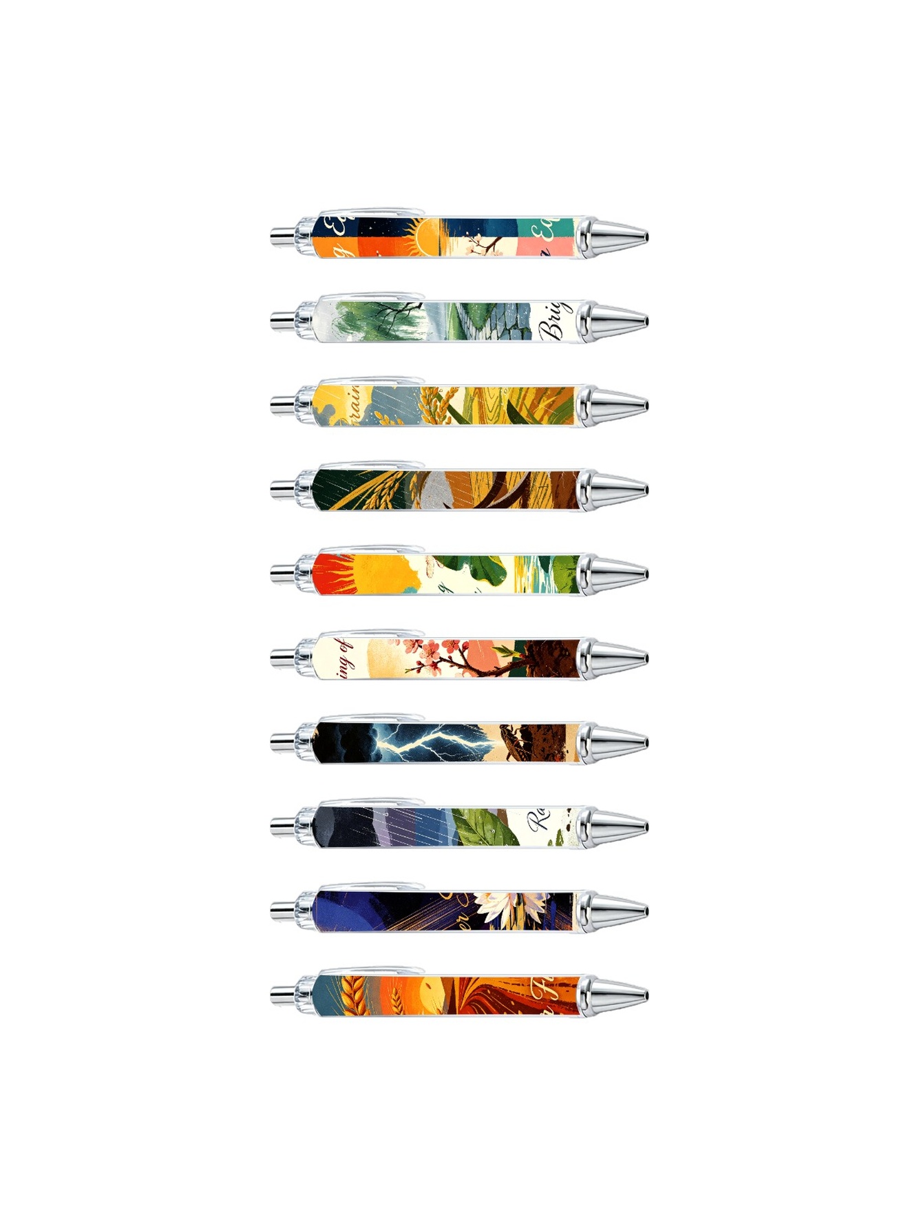 Chinese Solar Terms Ballpoint Pens - 10-Pack