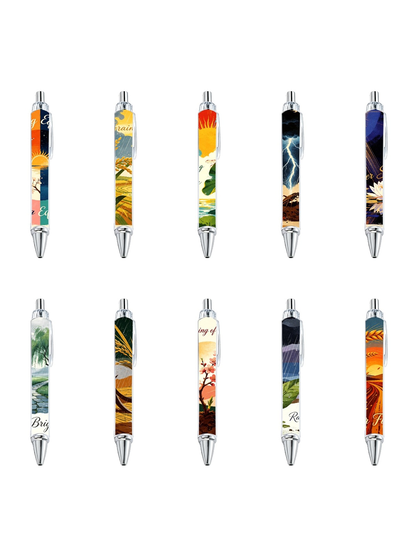 Chinese Solar Terms Ballpoint Pens - 10-Pack