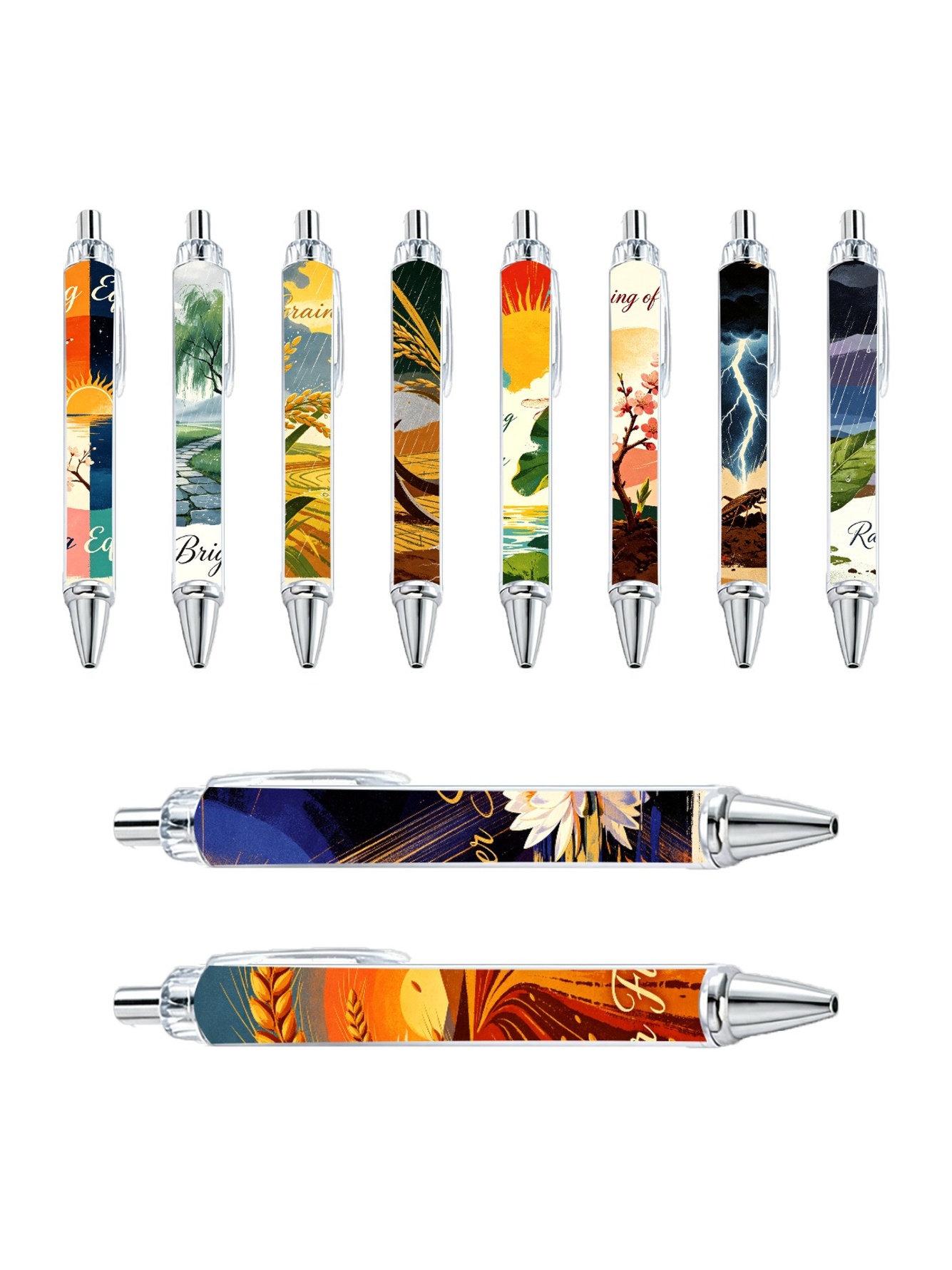 Chinese Solar Terms Ballpoint Pens - 10-Pack