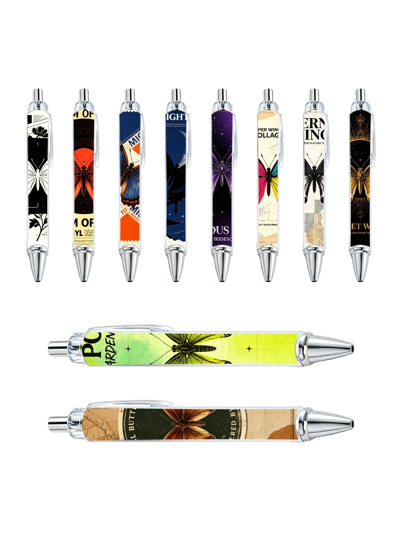 Multi Graphic Print Ballpoint Pens