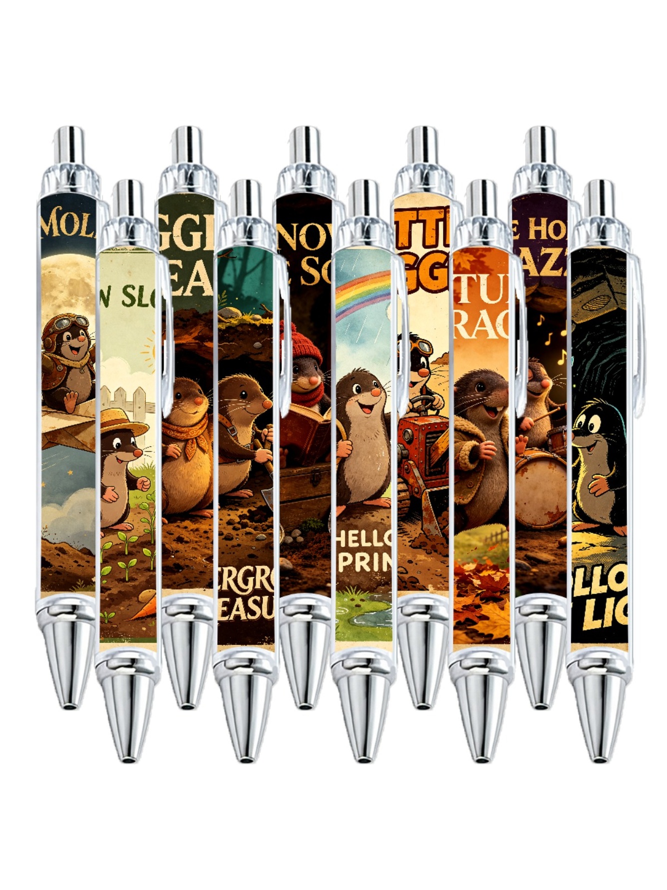 Mole Gel Pens, Black Ink - 10-Pack