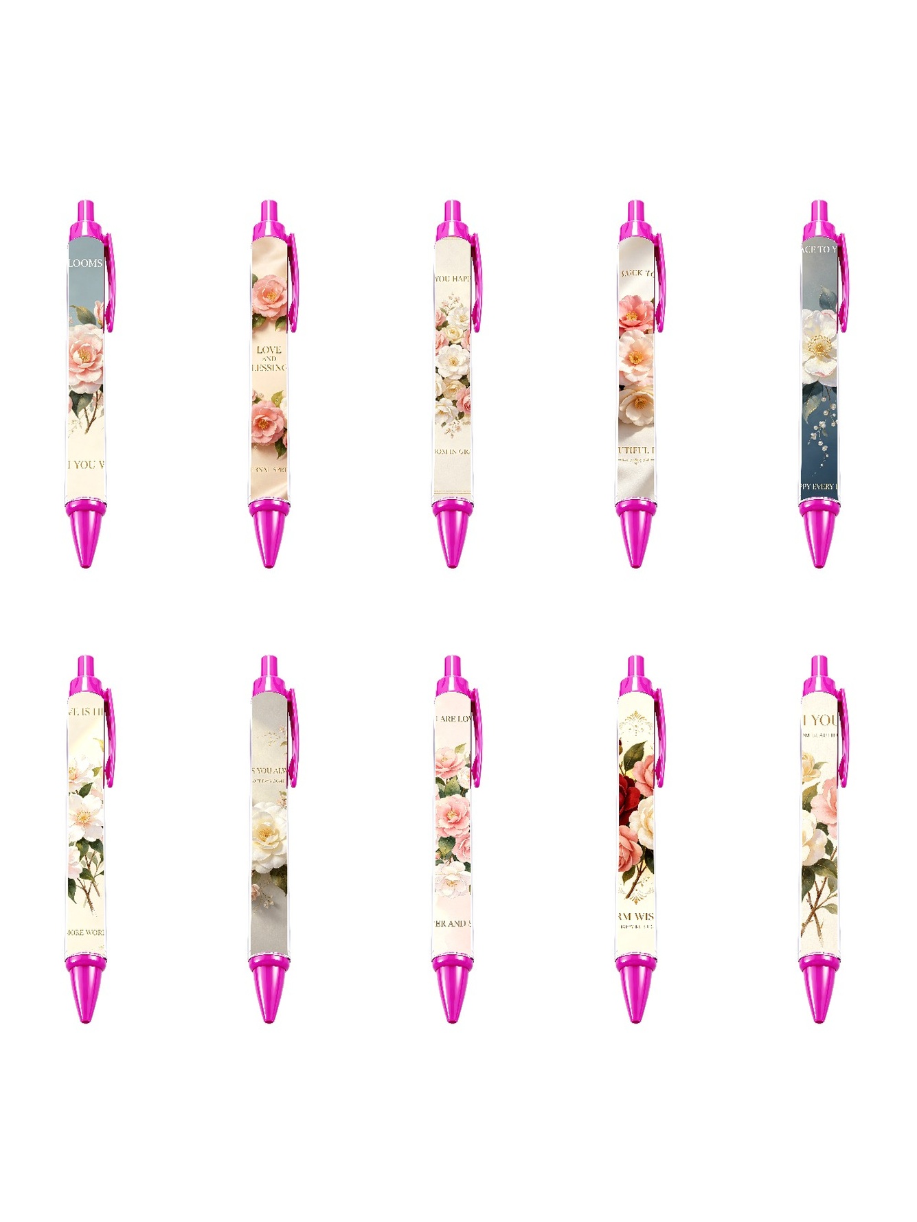 Multi Floral Ballpoint Pens