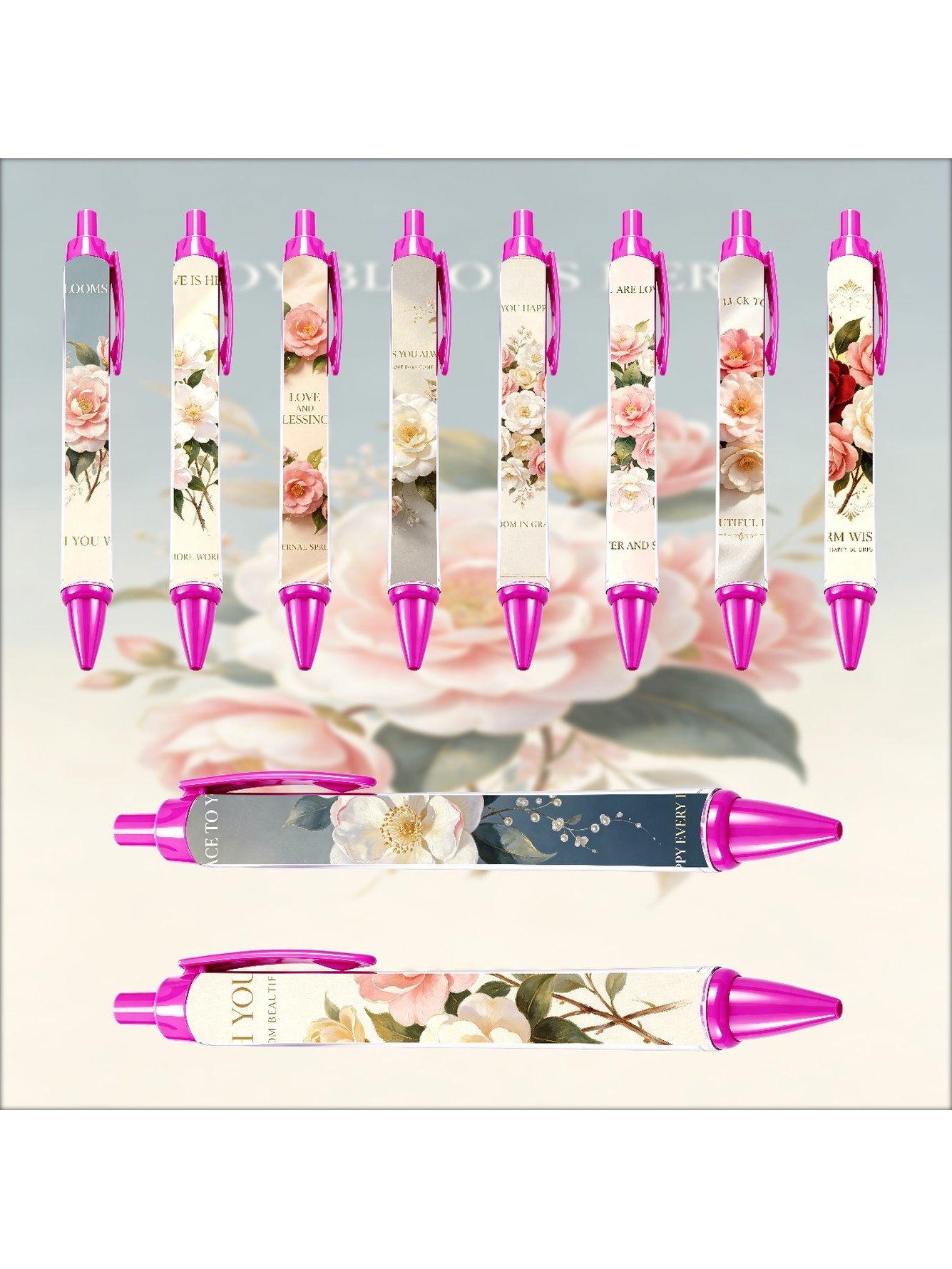 Multi Floral Ballpoint Pens