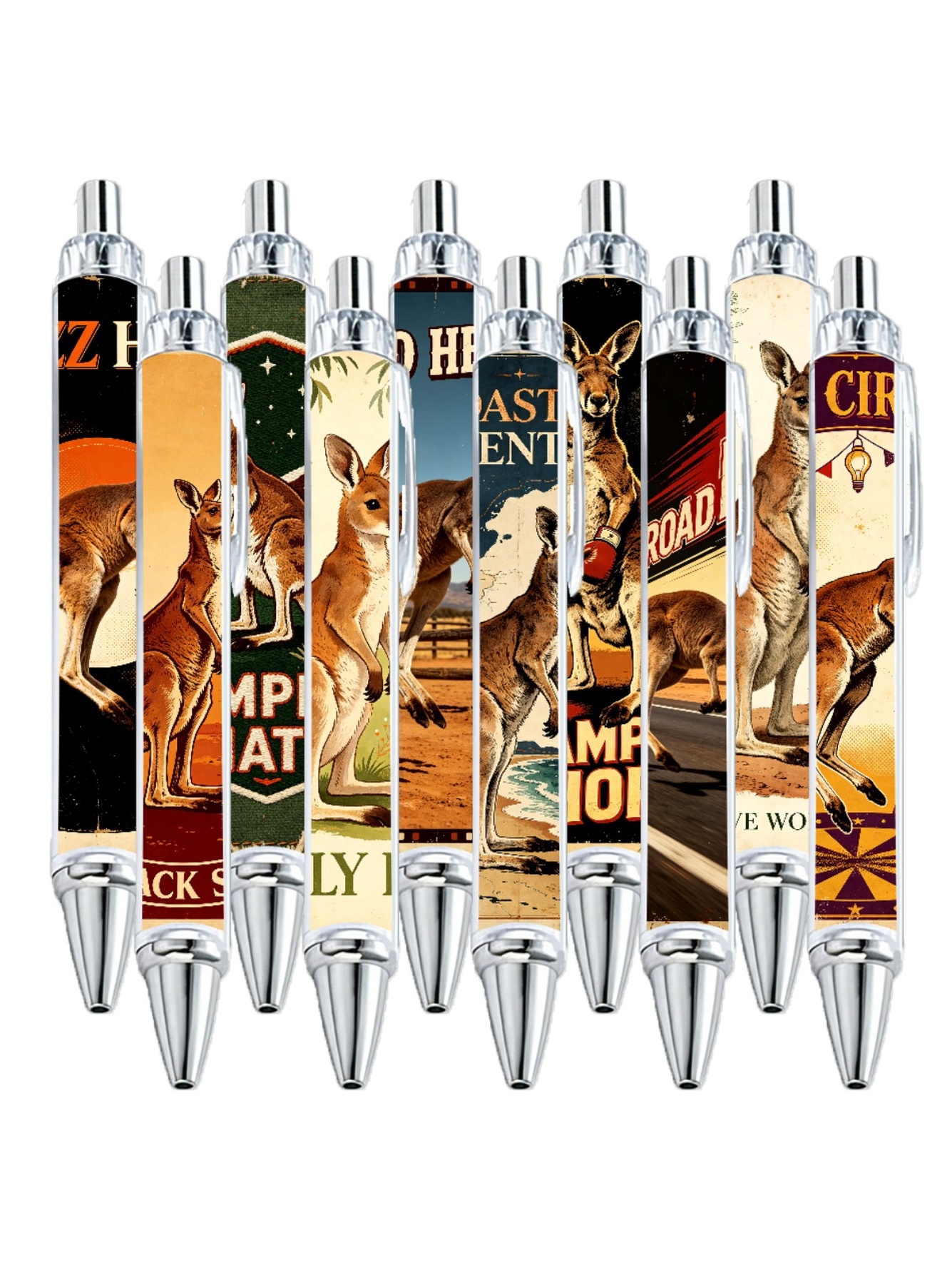 Multi Graphic Print Ballpoint Pens