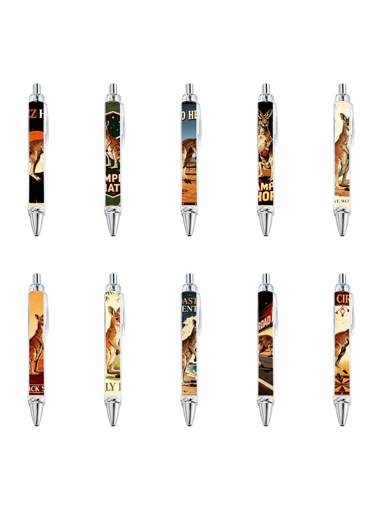 Multi Graphic Print Ballpoint Pens
