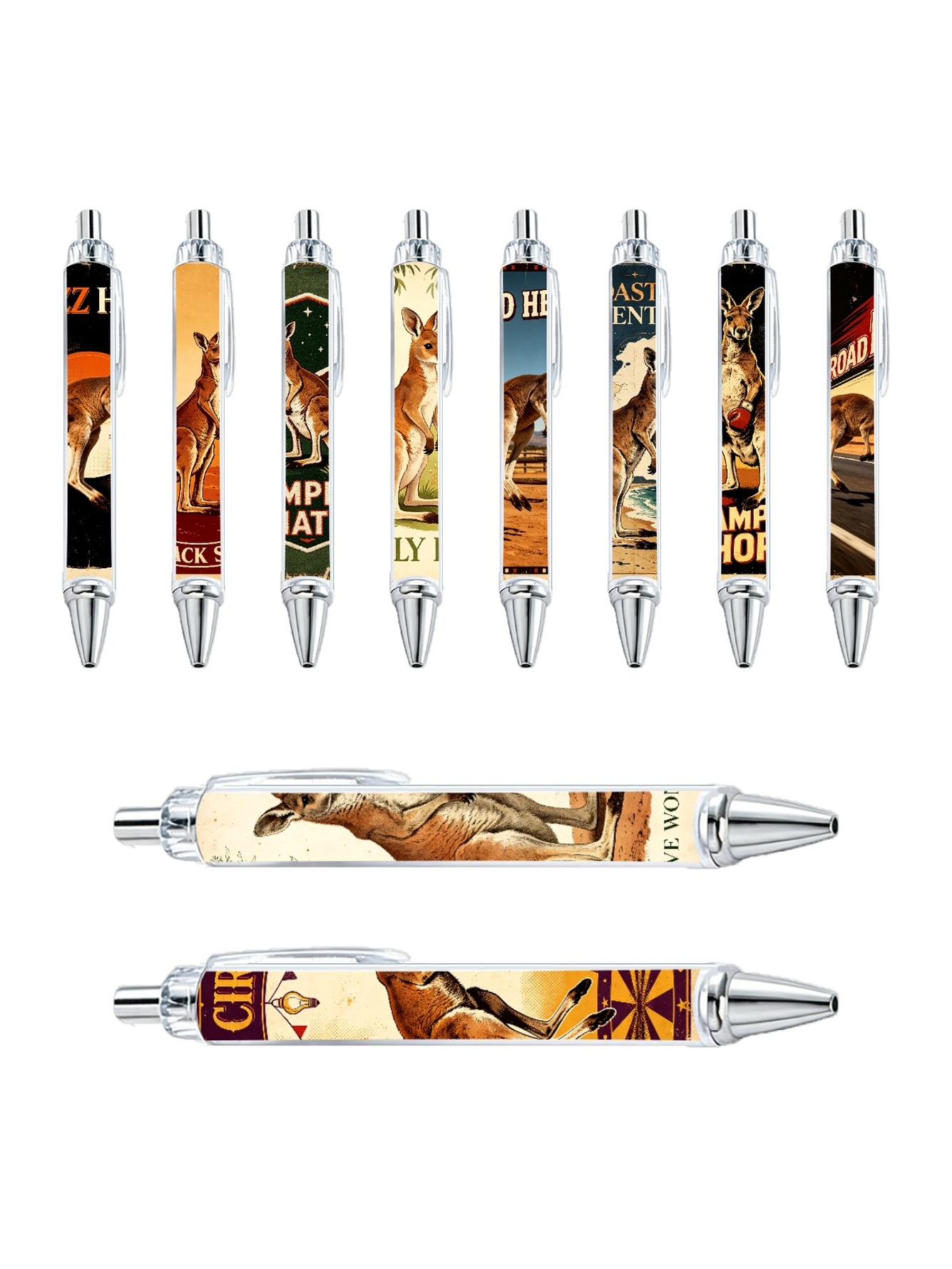 Multi Graphic Print Ballpoint Pens