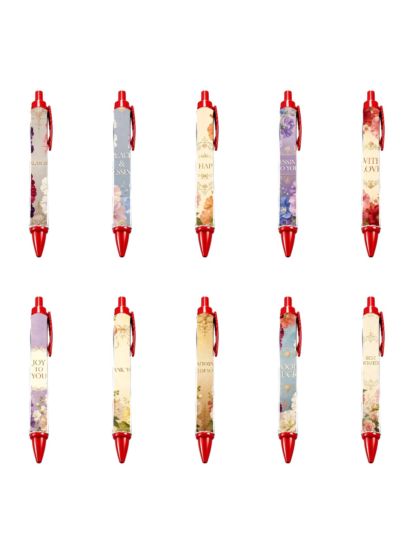 Multi Floral Ballpoint Pens