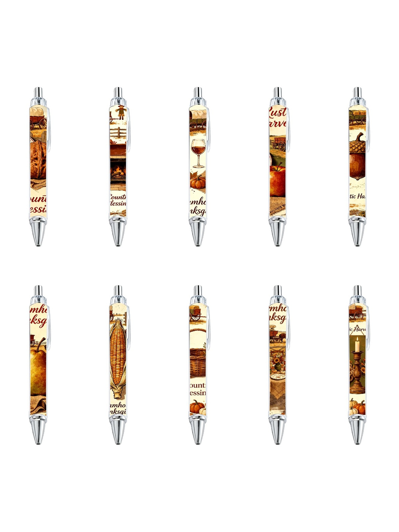 Multi Graphic Print Ballpoint Pens