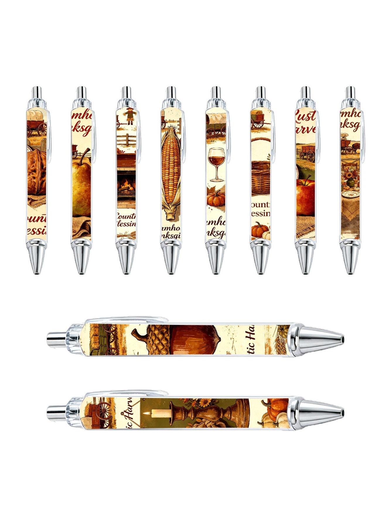 Multi Graphic Print Ballpoint Pens