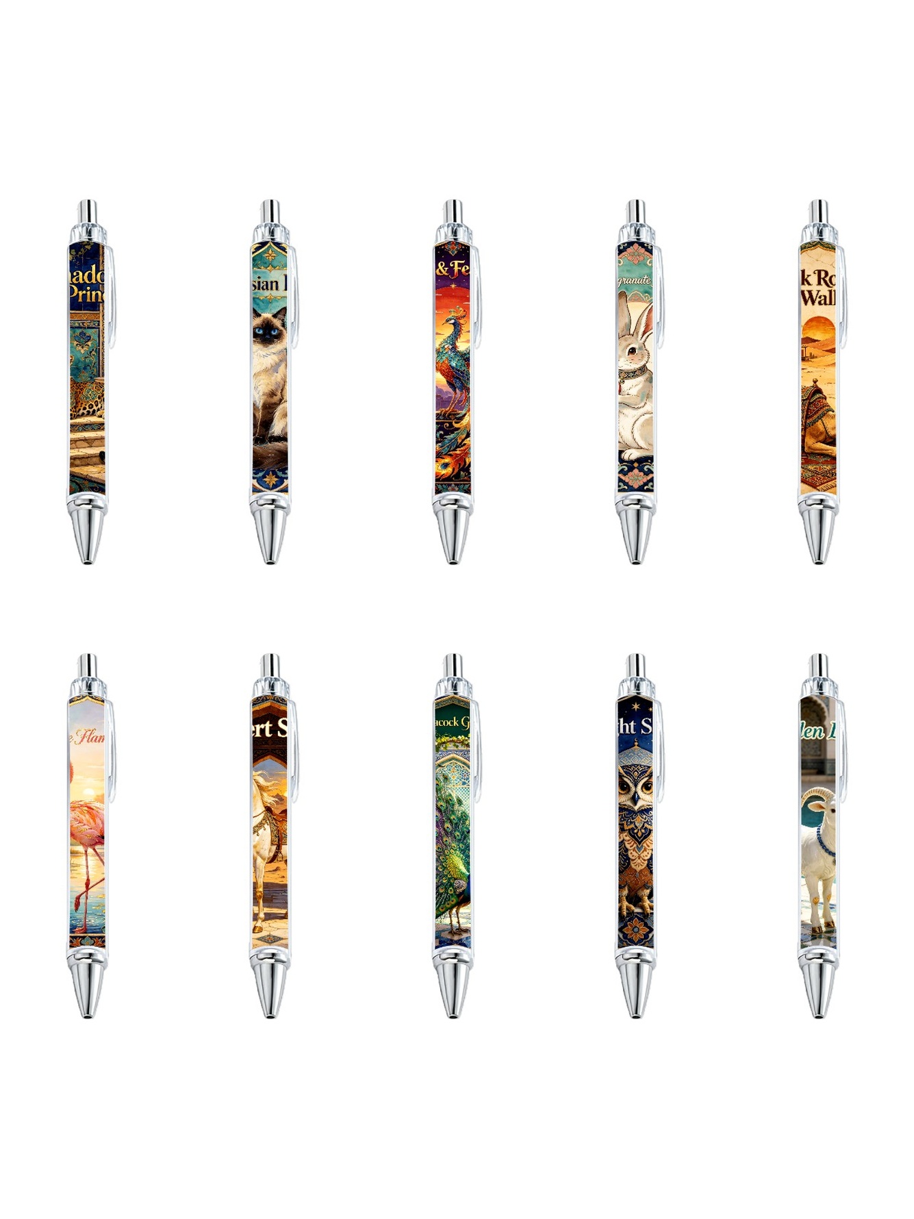 Multi Animal Print Ballpoint Pens