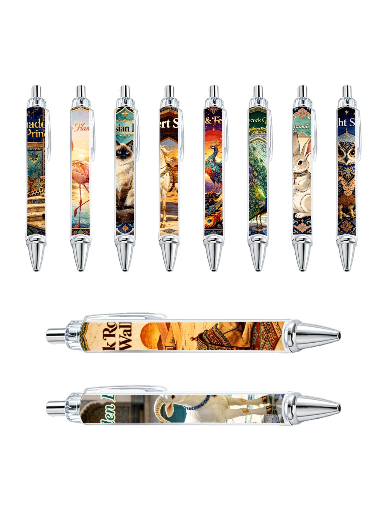 Multi Animal Print Ballpoint Pens